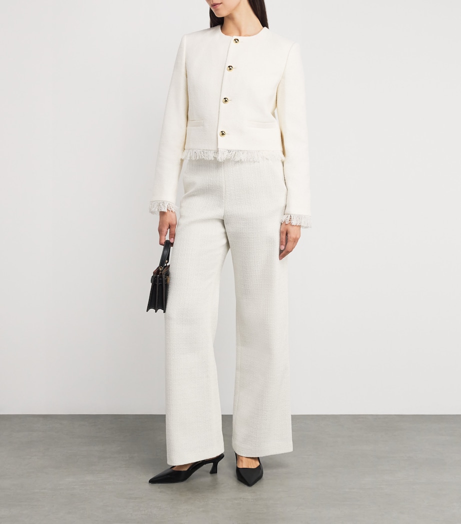 Tweed Wide-Leg Trousers ECRU Image 2