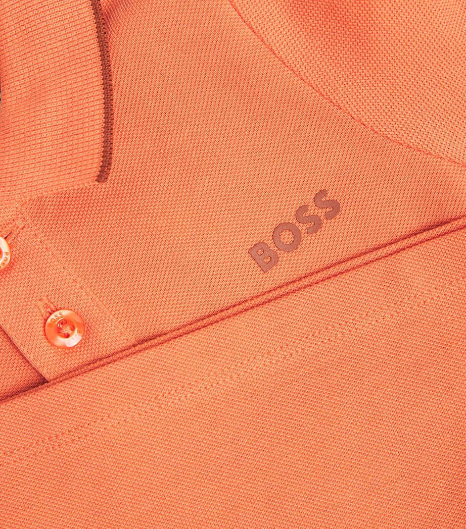BOSS Kidswear Cotton Logo Polo Shirt (3-18 Months) Bright Red Image 3