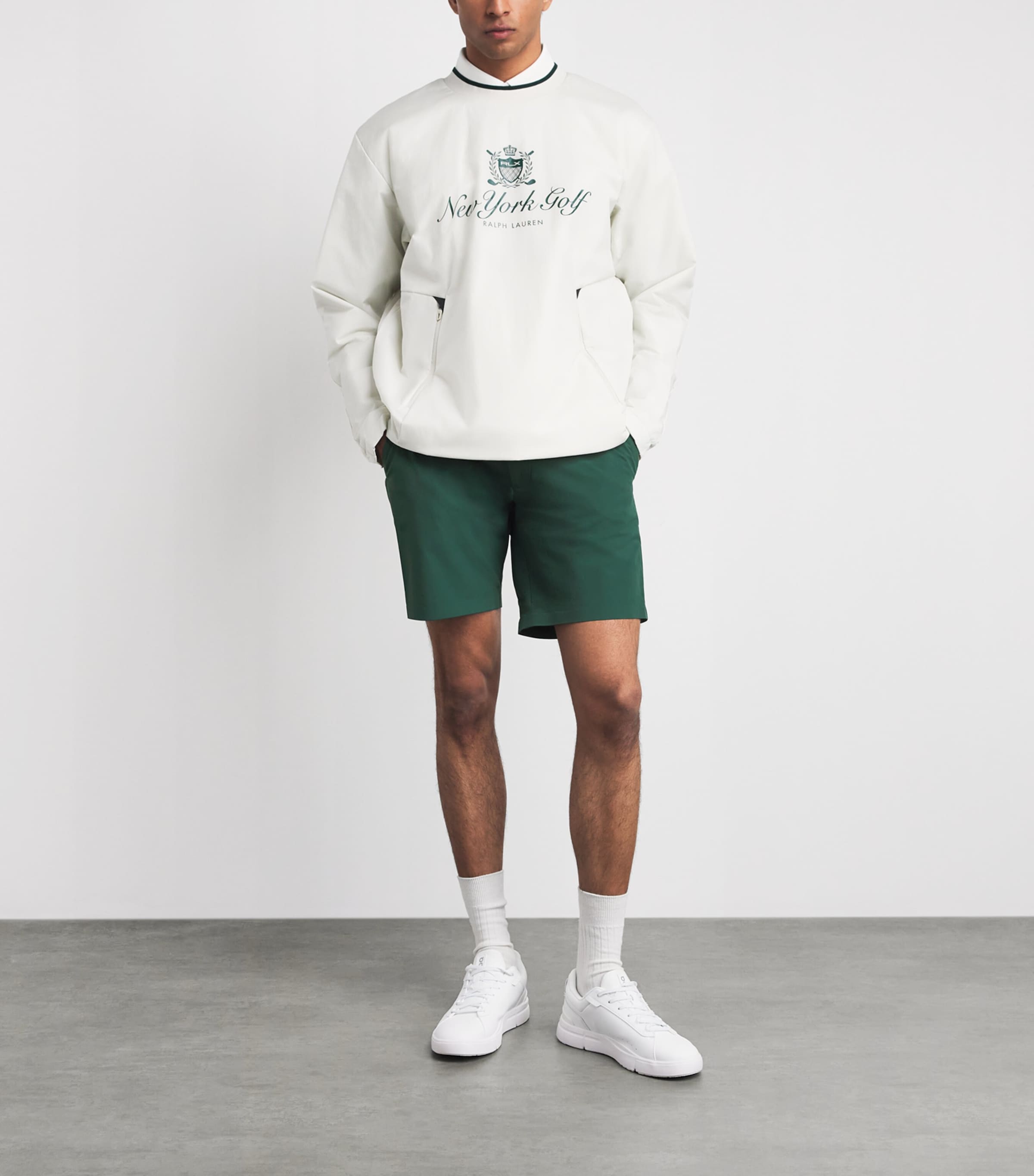 RLX Ralph Lauren Mens Tailored Performance Shorts Moss Agate Image 2