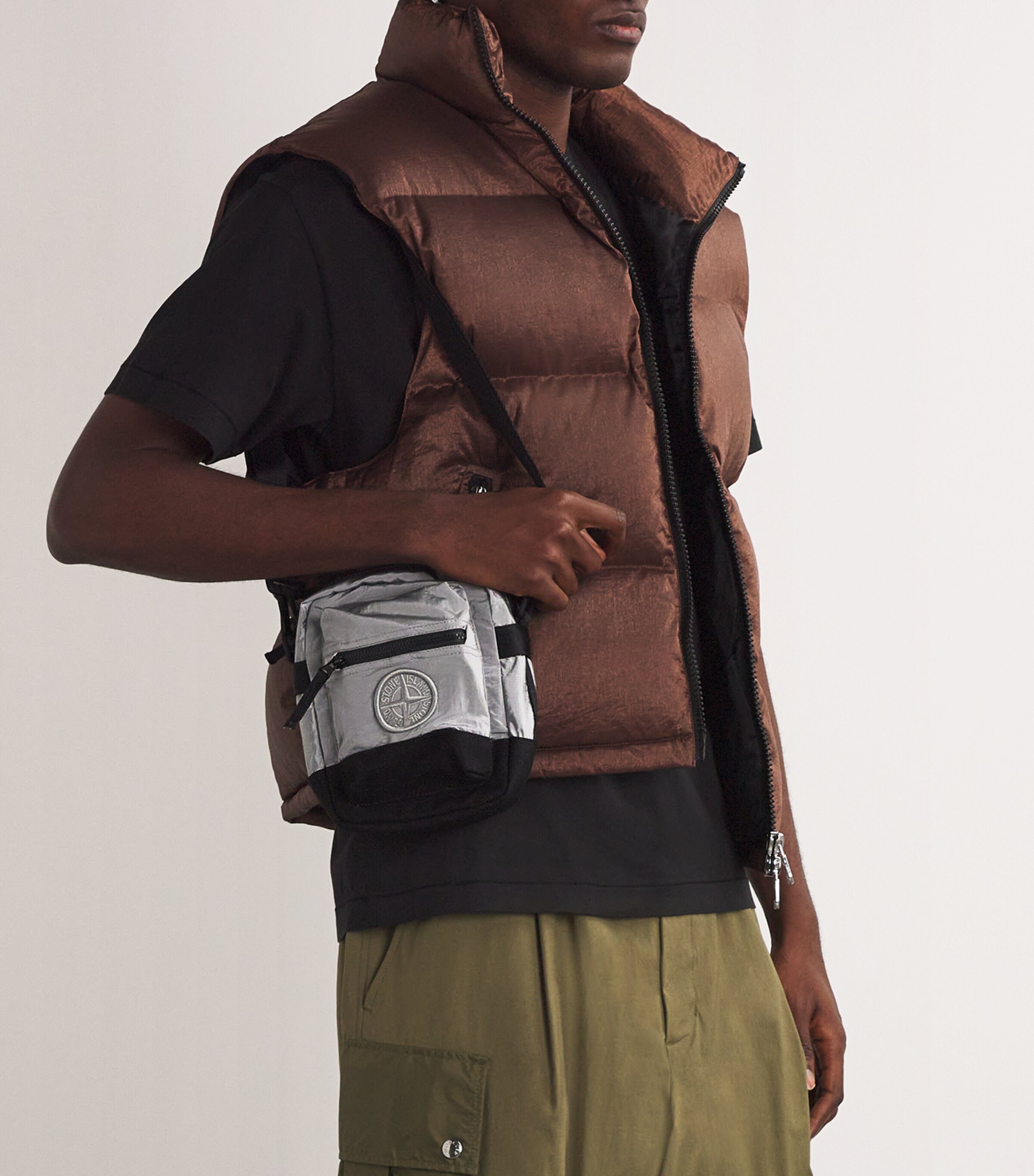 Stone Island Compass Cross-Body Bag Grey Image 5