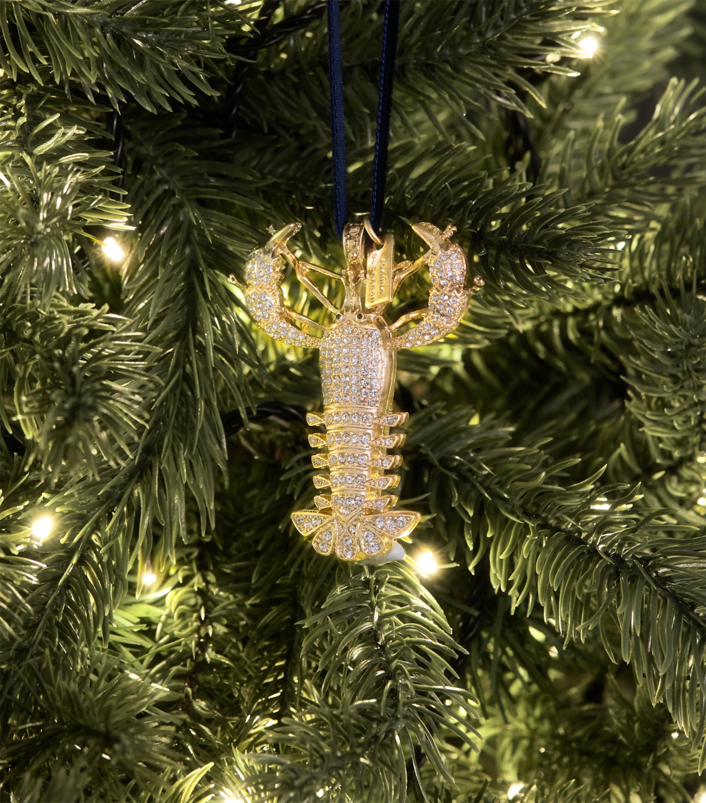 Joanna Buchanan Crystal-Embellished Lobster Tree Decoration Gold Image 3