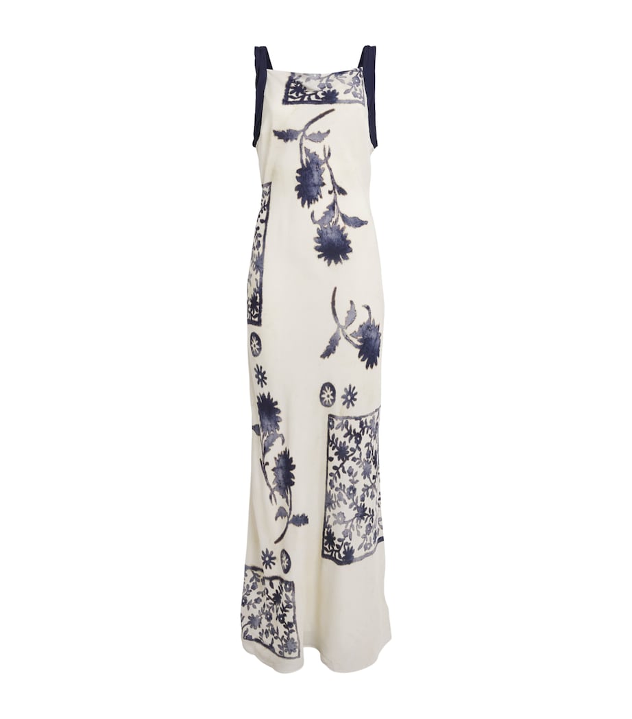 SIR. Womens Printed Philippa Maxi Dress Eira Midnight Image 1