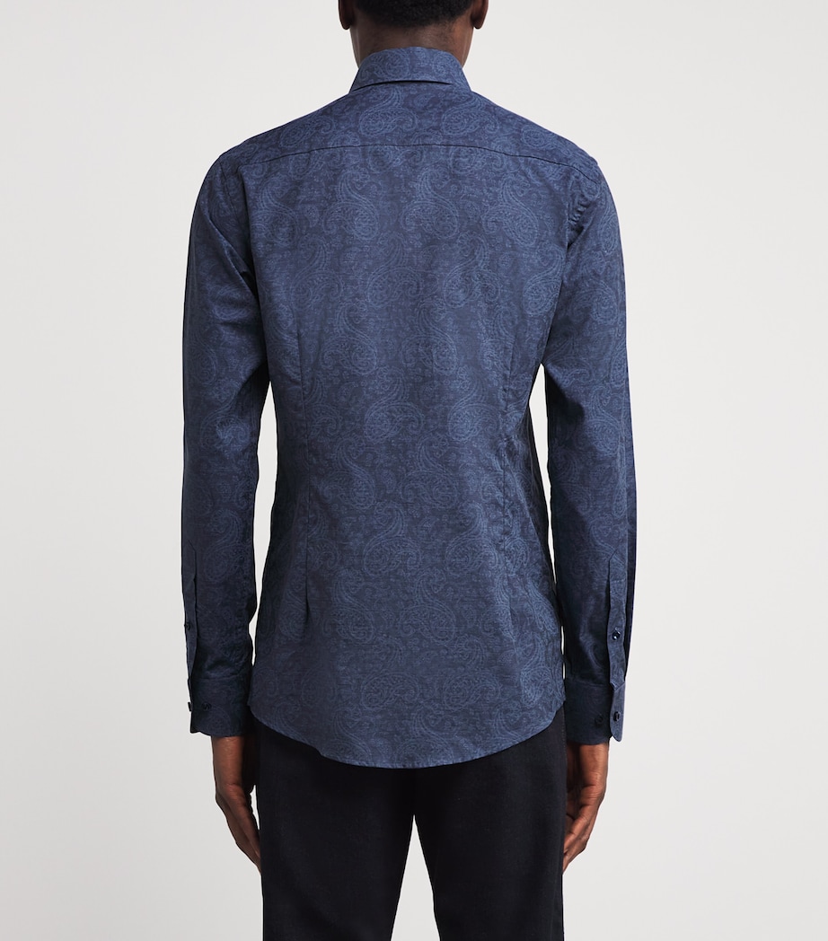 Paisley Print Shirt DARK BLUE Image 4