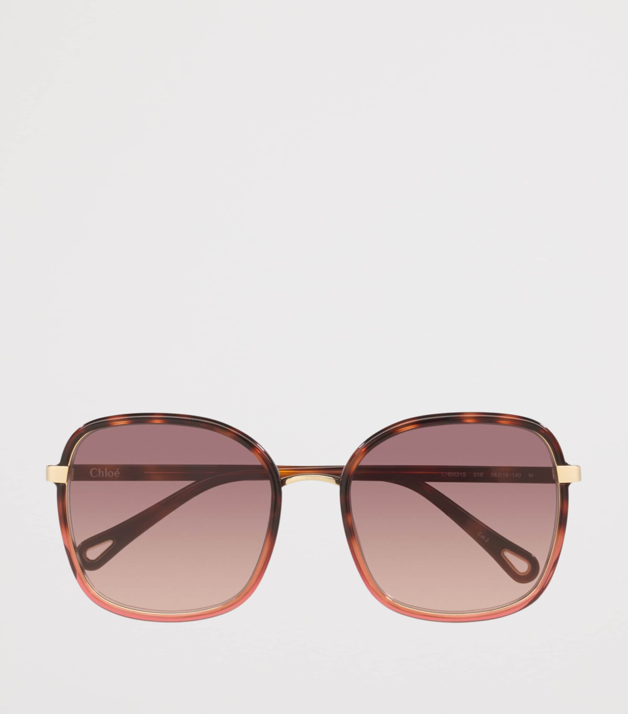 Chloé Injected Franky Square Sunglasses Brown Image 4