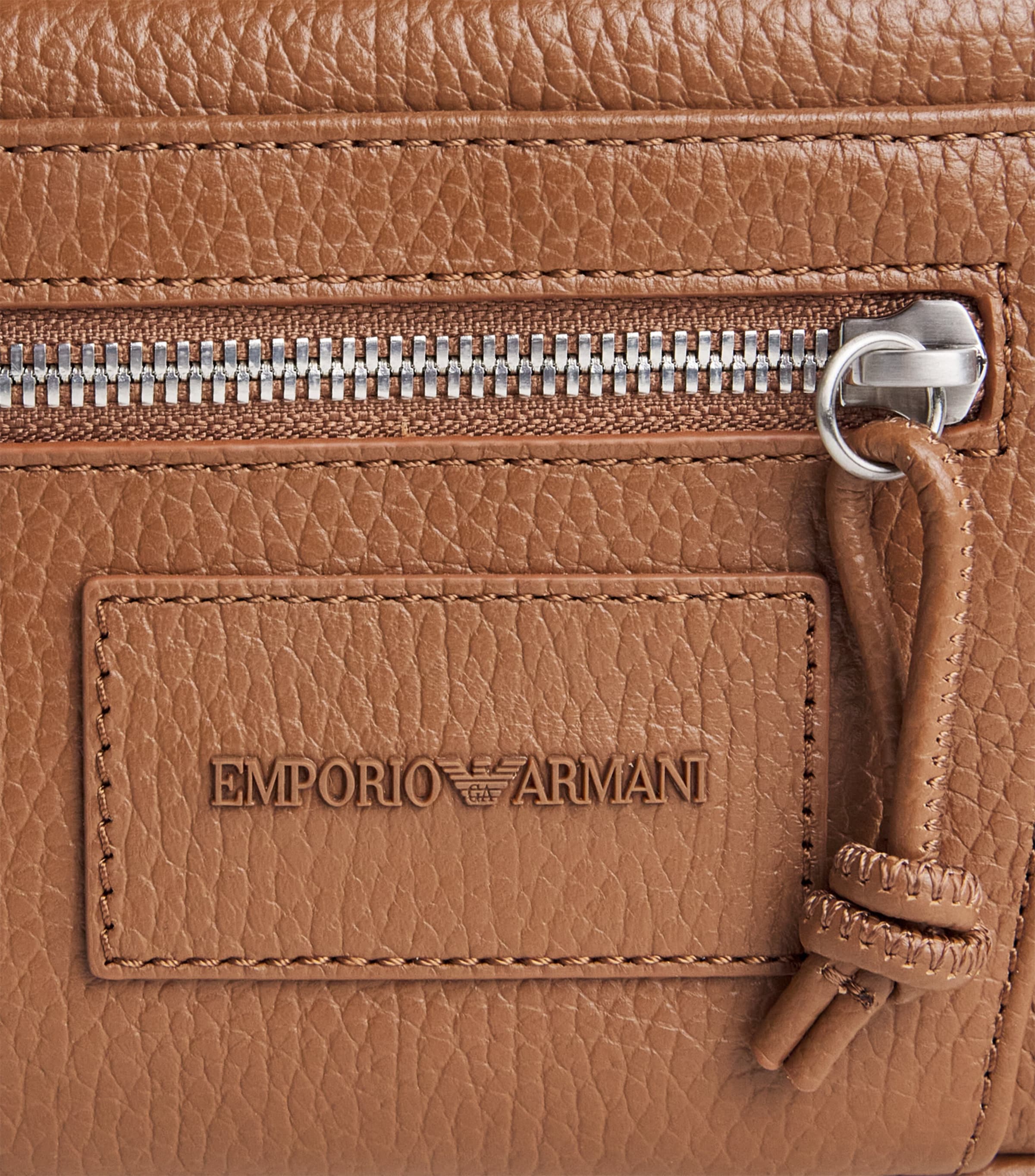 Emporio Armani Leather Eagle Wash Bag Image 3