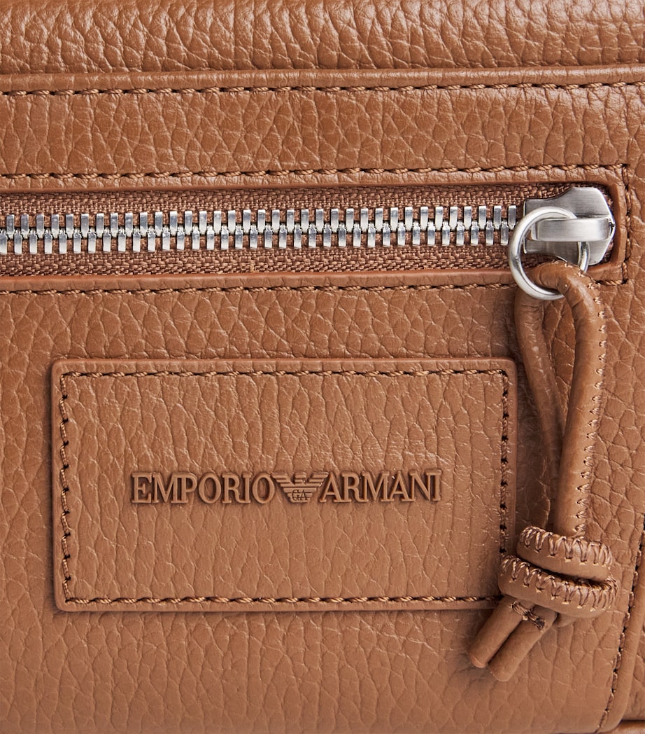 Emporio Armani Leather Eagle Wash Bag Image 3