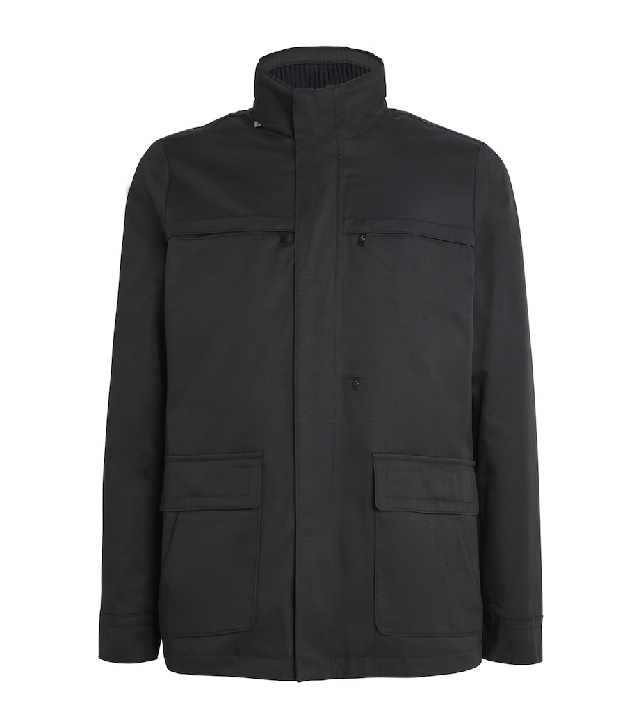 Cotton-Blend Field Jacket 20BLACK Image 1