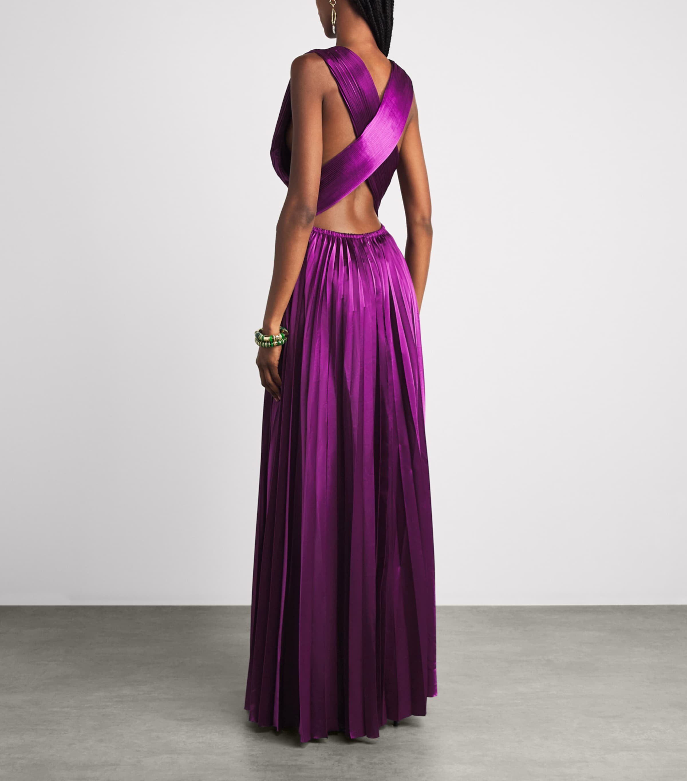 Ulla Johnson Womens Satin Lena Gown Amaranth Image 4