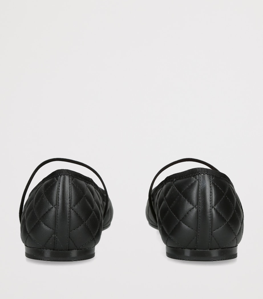 Dolce&Gabbana Kids Quilted Ballet Flats Black Image 4