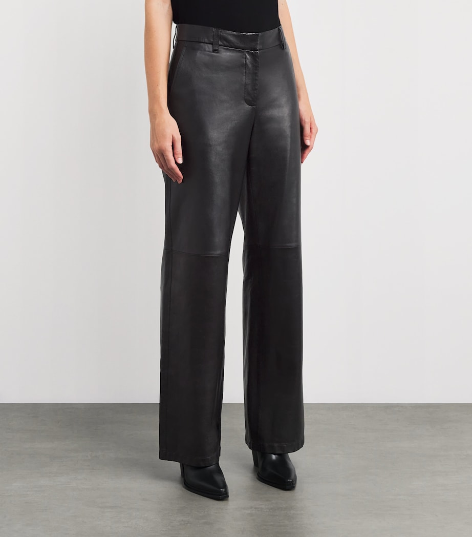 Lambskin Sullivan Straight Trousers 0001900 BLACK Image 3