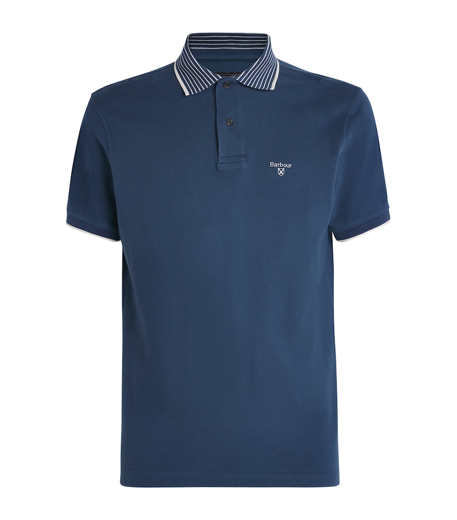 Cotton Denwick Polo Shirt DARK DENIM Image 1
