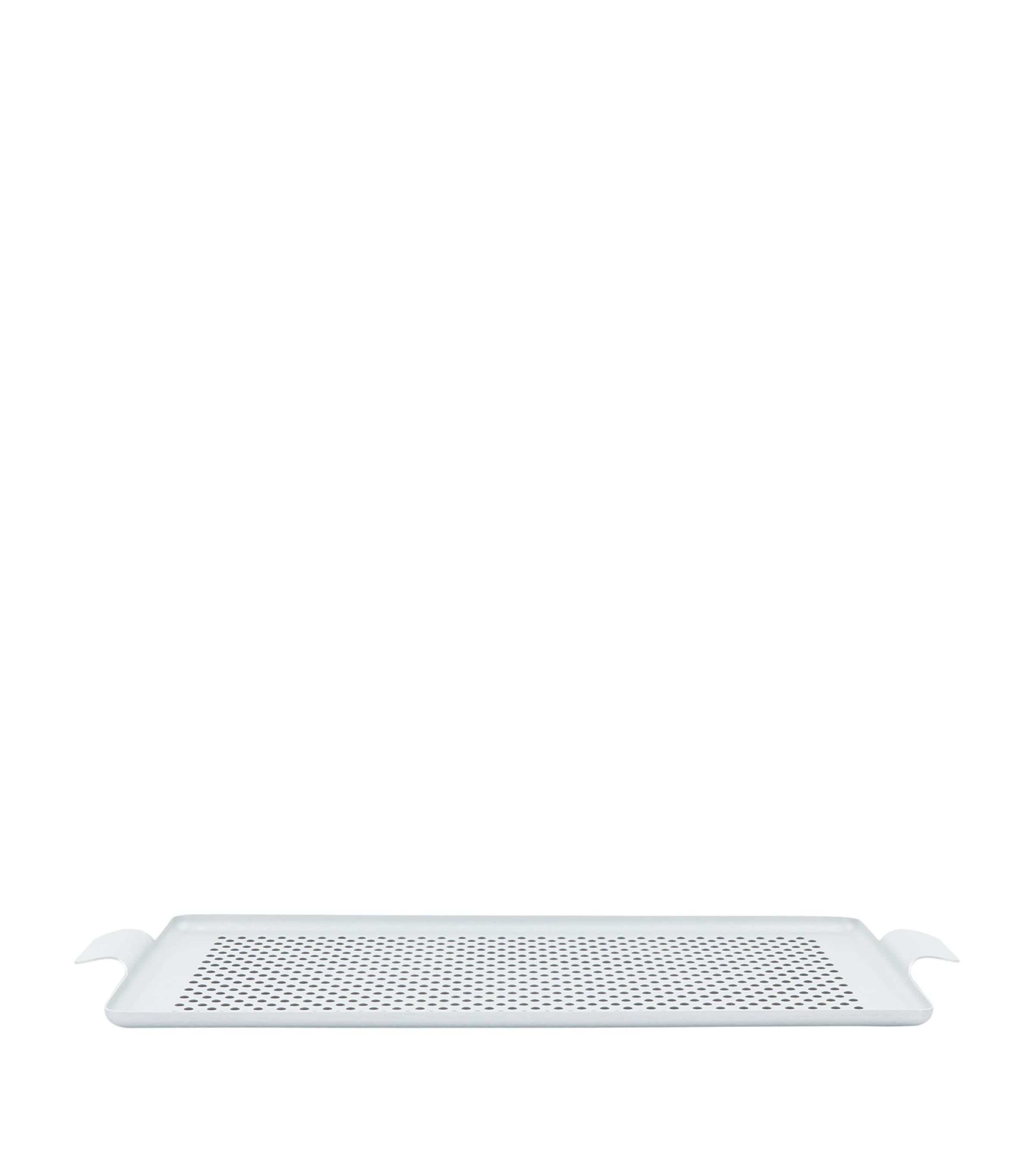 Kaymet Pressed Rubber Grip Tray In Silver