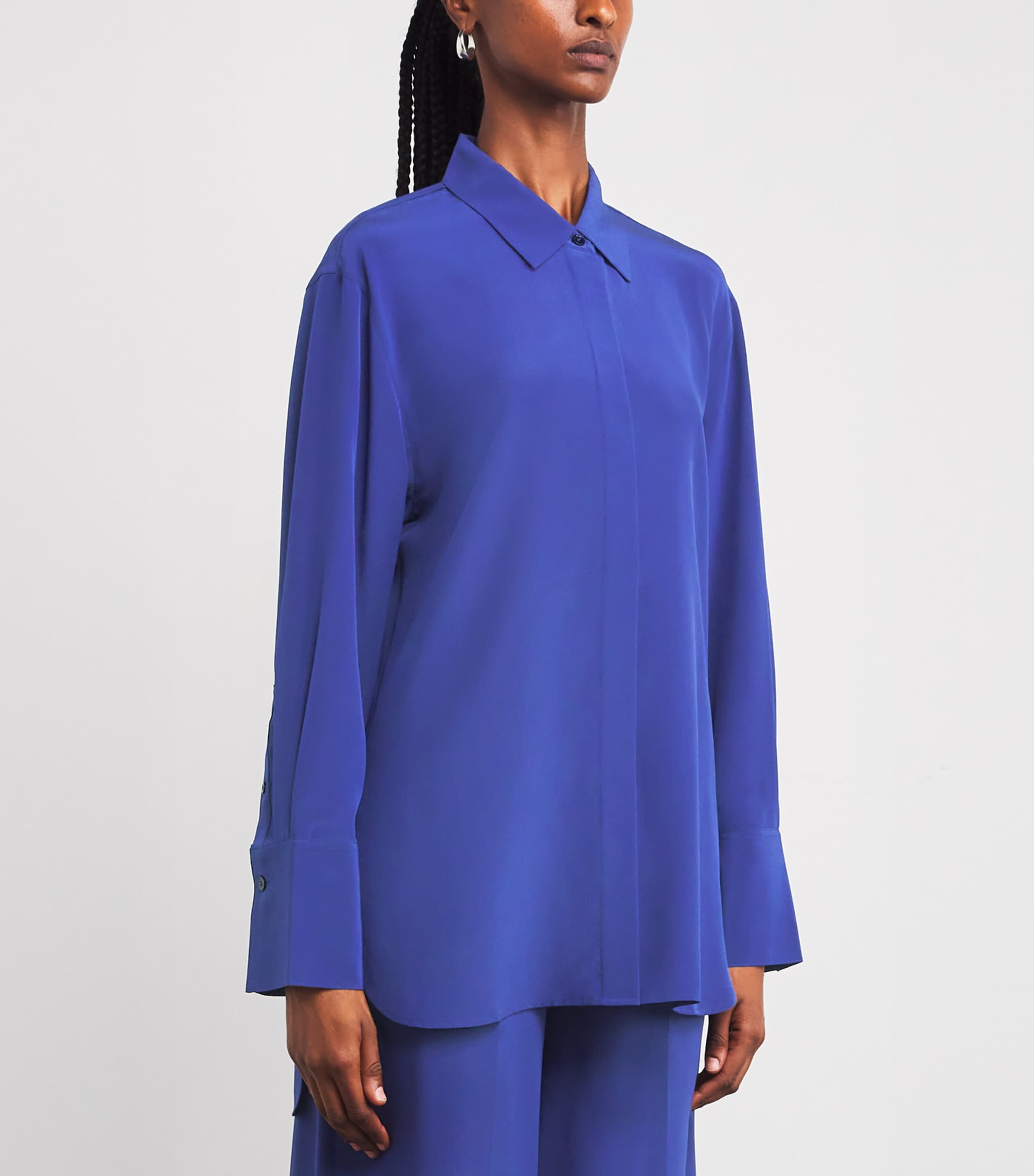 Silk Bold Blouse COBALT Image 3