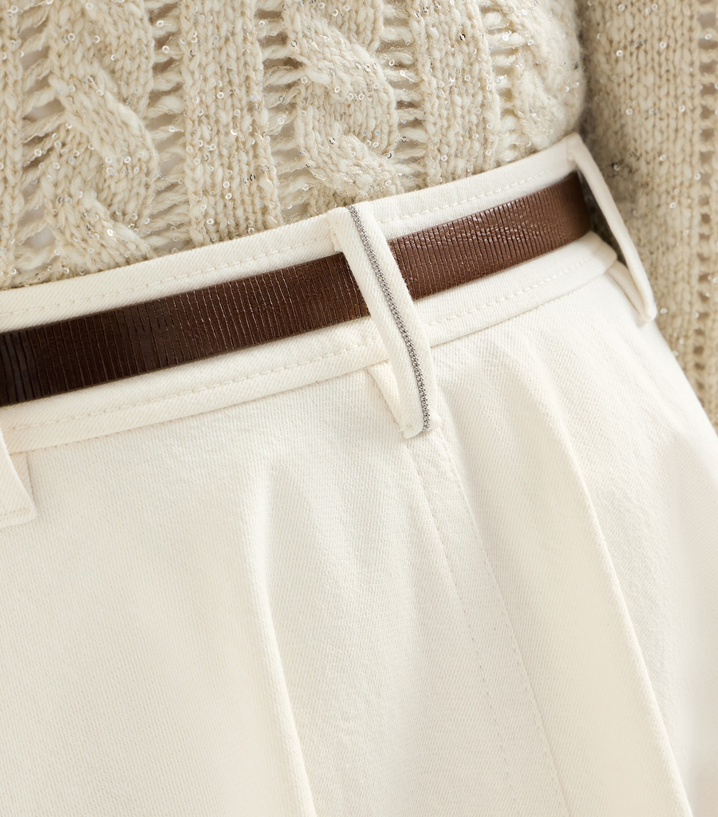 Brunello Cucinelli Womens Denim Midi Skirt Image 6
