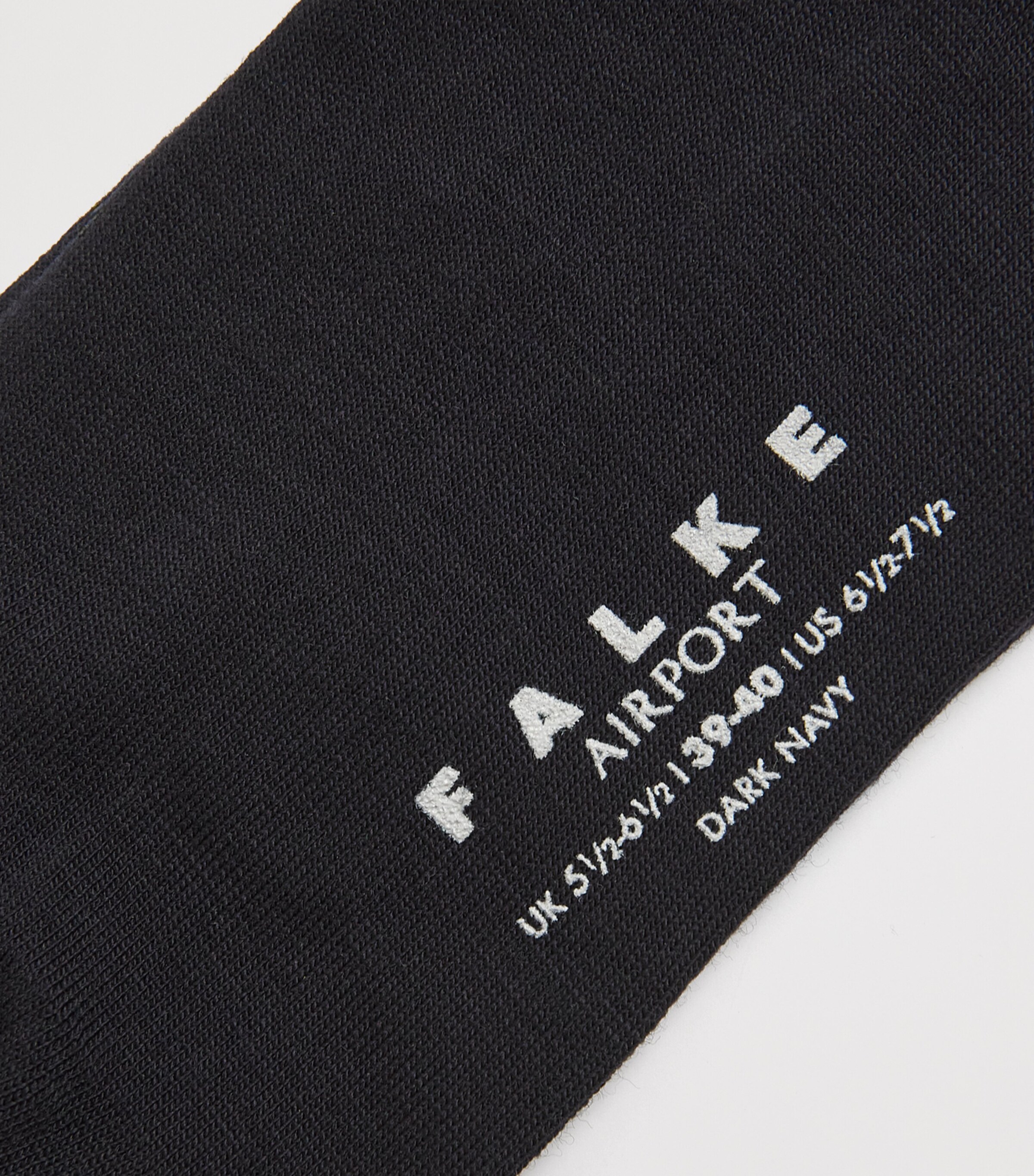 Falke Mens Virgin Wool-Blend Airport Socks Navy Image 2