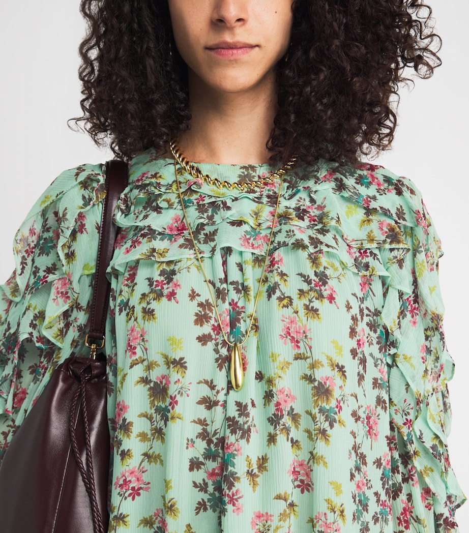 Ulla Johnson Womens Silk Ruffled Willow Blouse Opaline Image 3