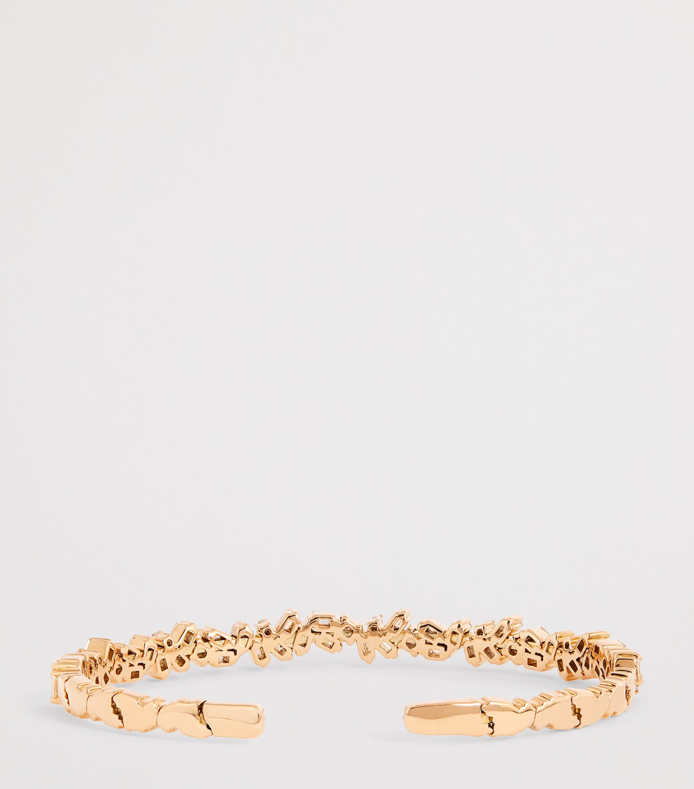 Small Rose Gold and Diamond Classic Fireworks Bangle 18K RG/WD Image 3