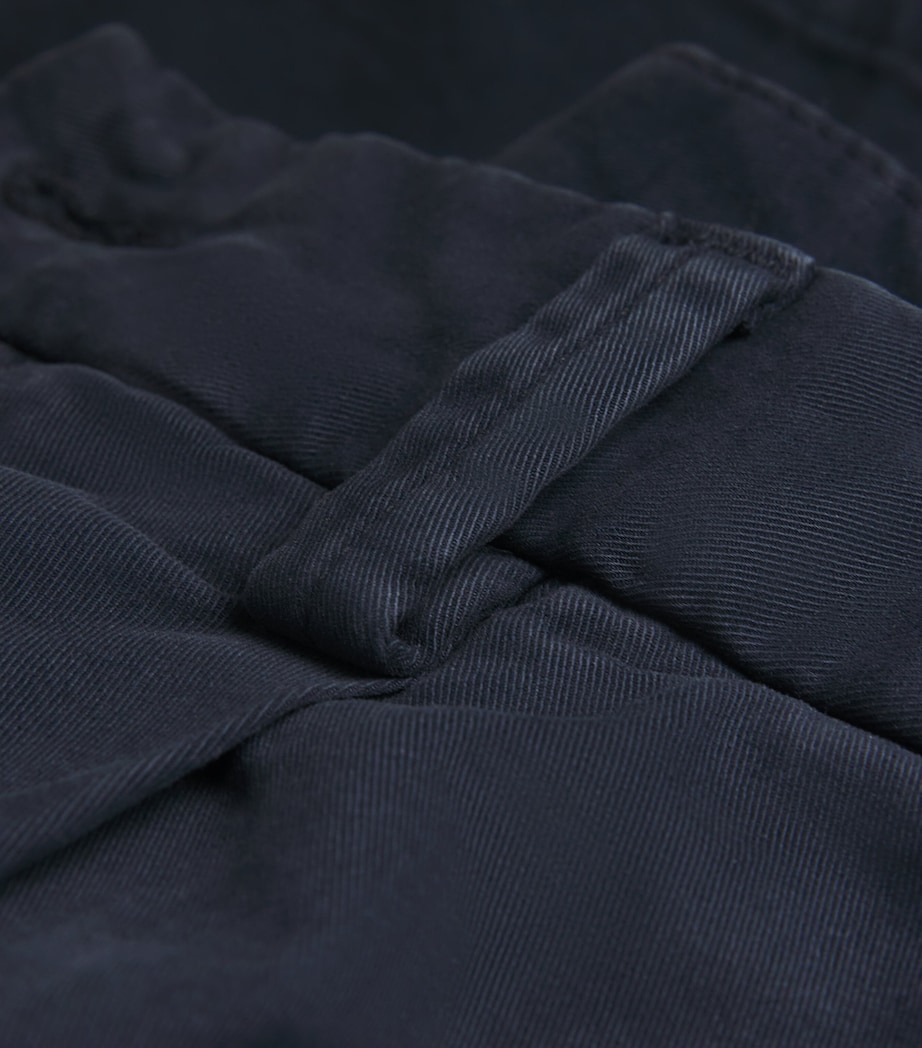 Stretch-Cotton Pleated Trousers U71NQ VULCAN Image 5