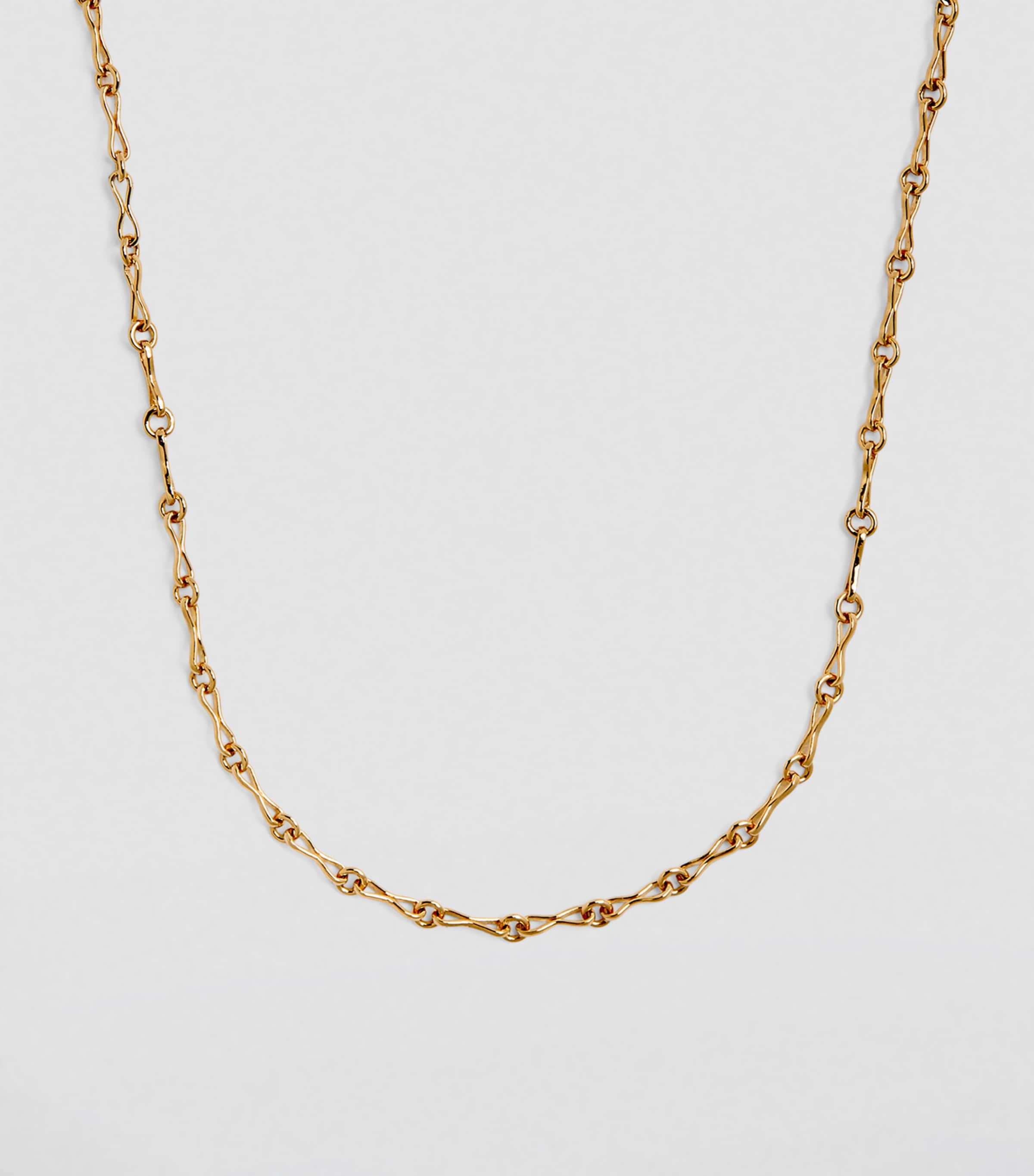 Small Yellow Gold Circle Link Chain Necklace YELLOW GOLD Image 2
