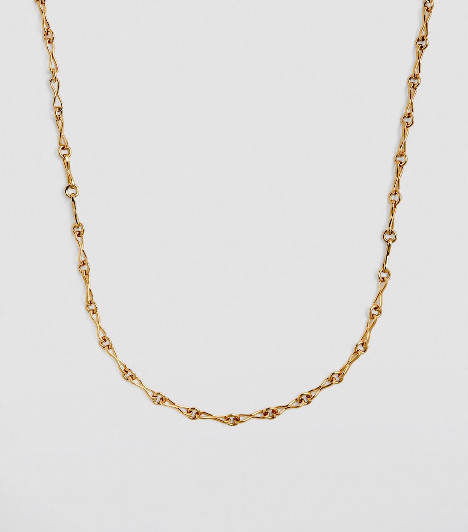 Small Yellow Gold Circle Link Chain Necklace YELLOW GOLD Image 2