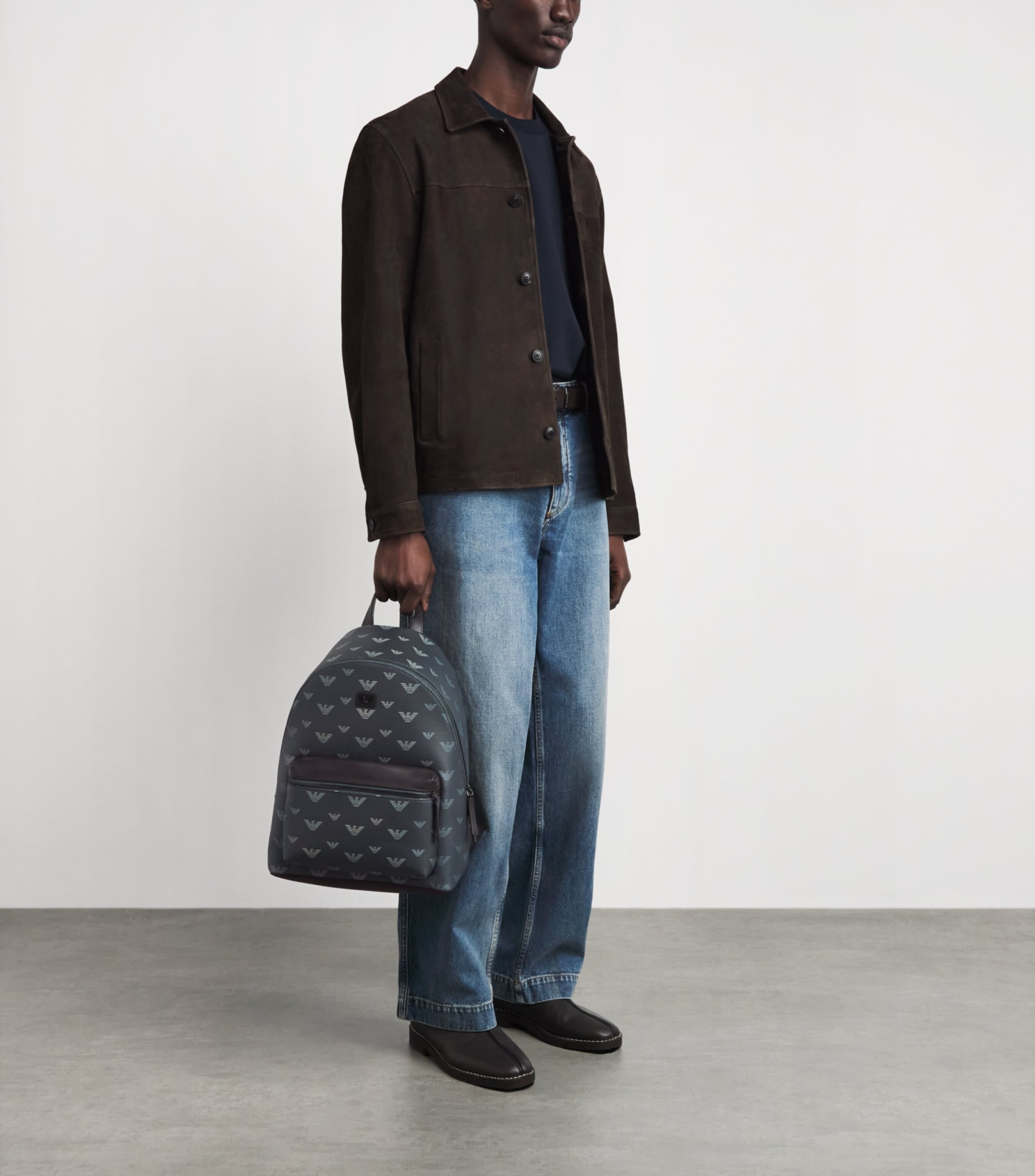 Emporio Armani Coated Canvas Eagle Backpack Image 2