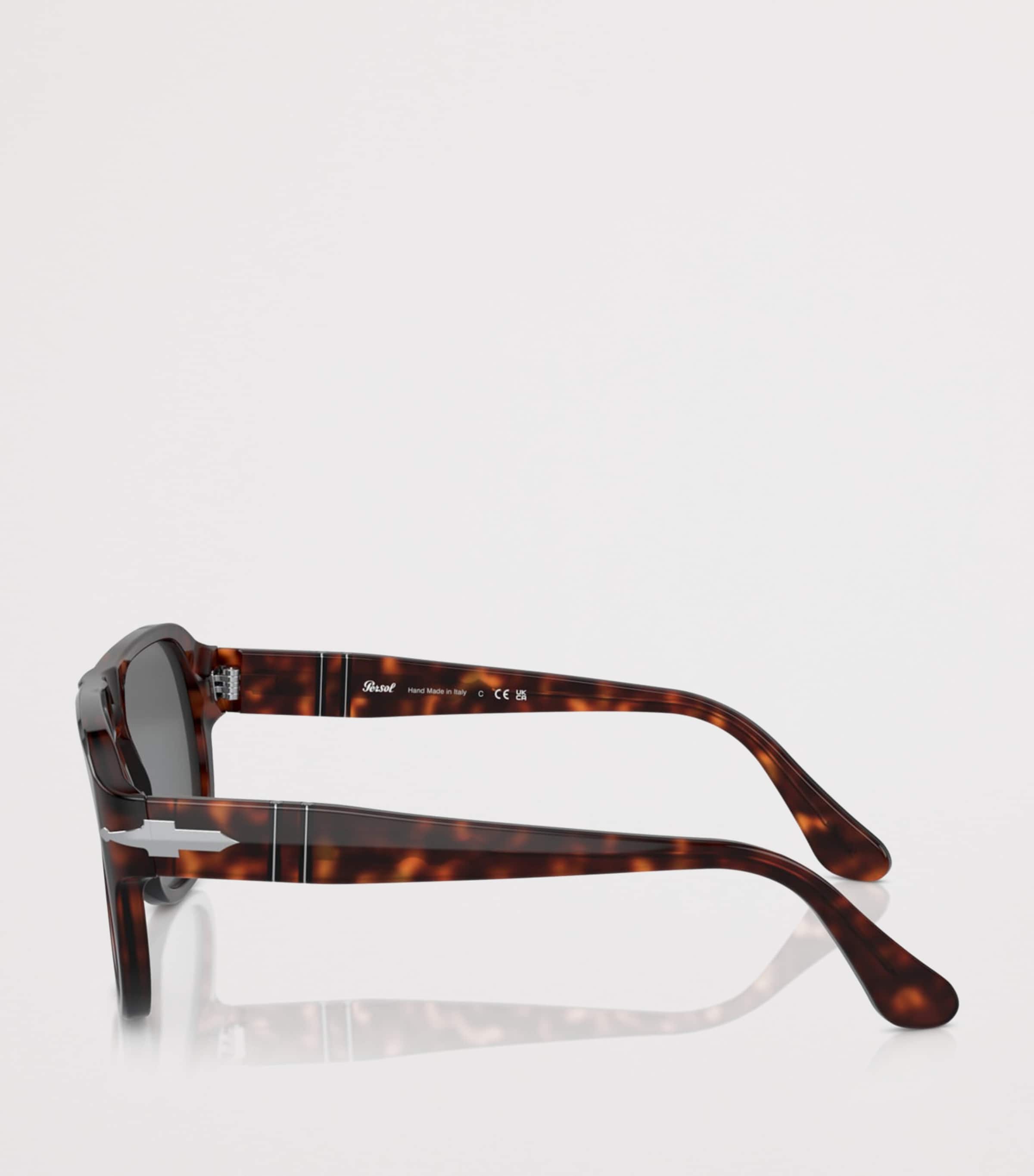 Persol Jean Rectangle Pilot Sunglasses Brown Image 3