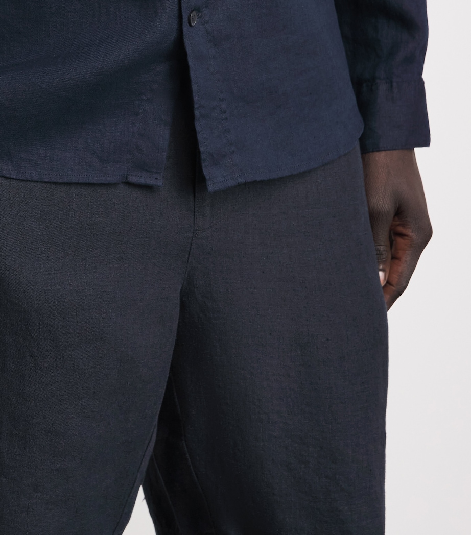 Vince Mens Linen Drawstring Shorts Coastal Image 3