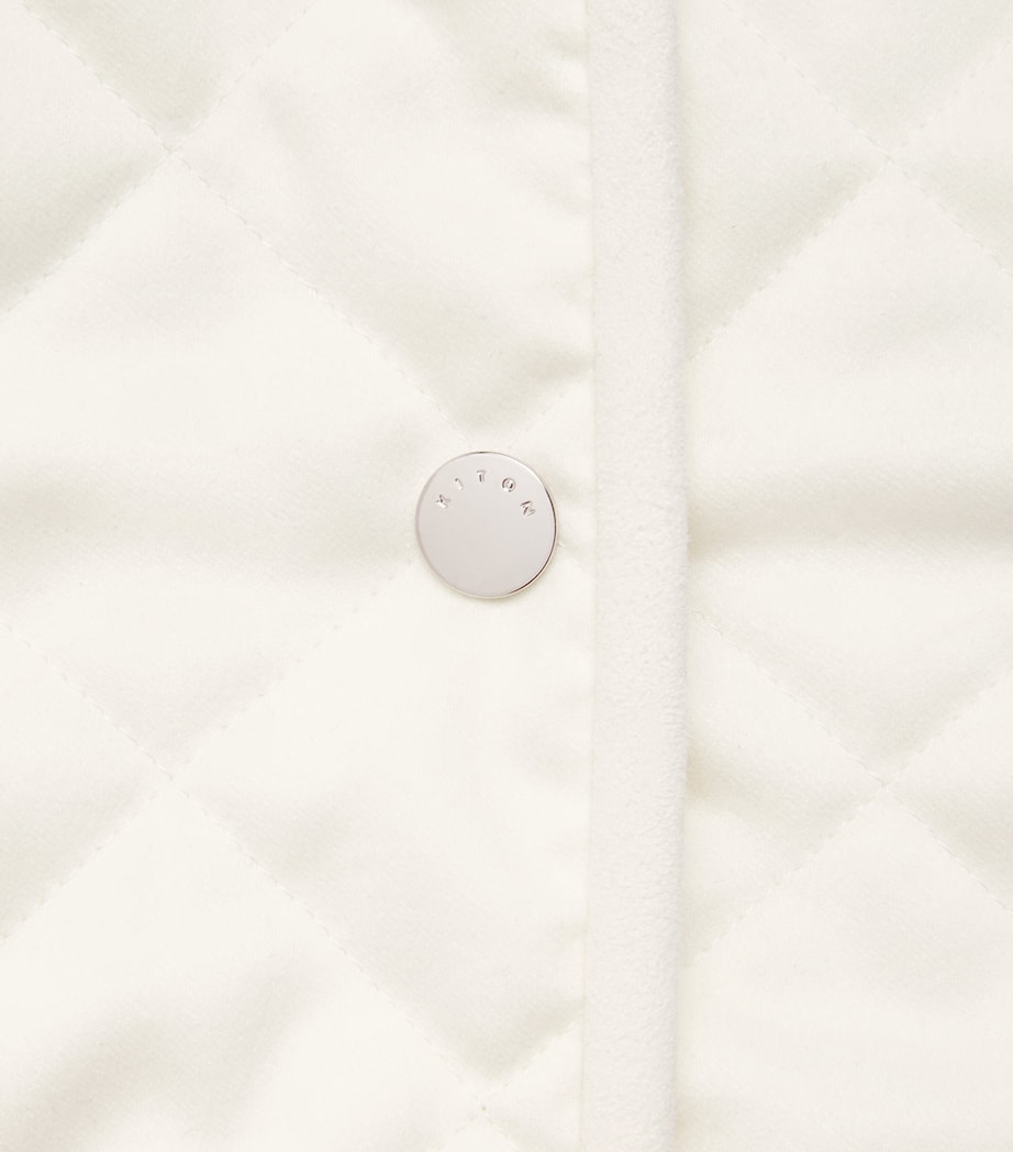 Cashmere Quilted Down Jacket WHITE Image 5