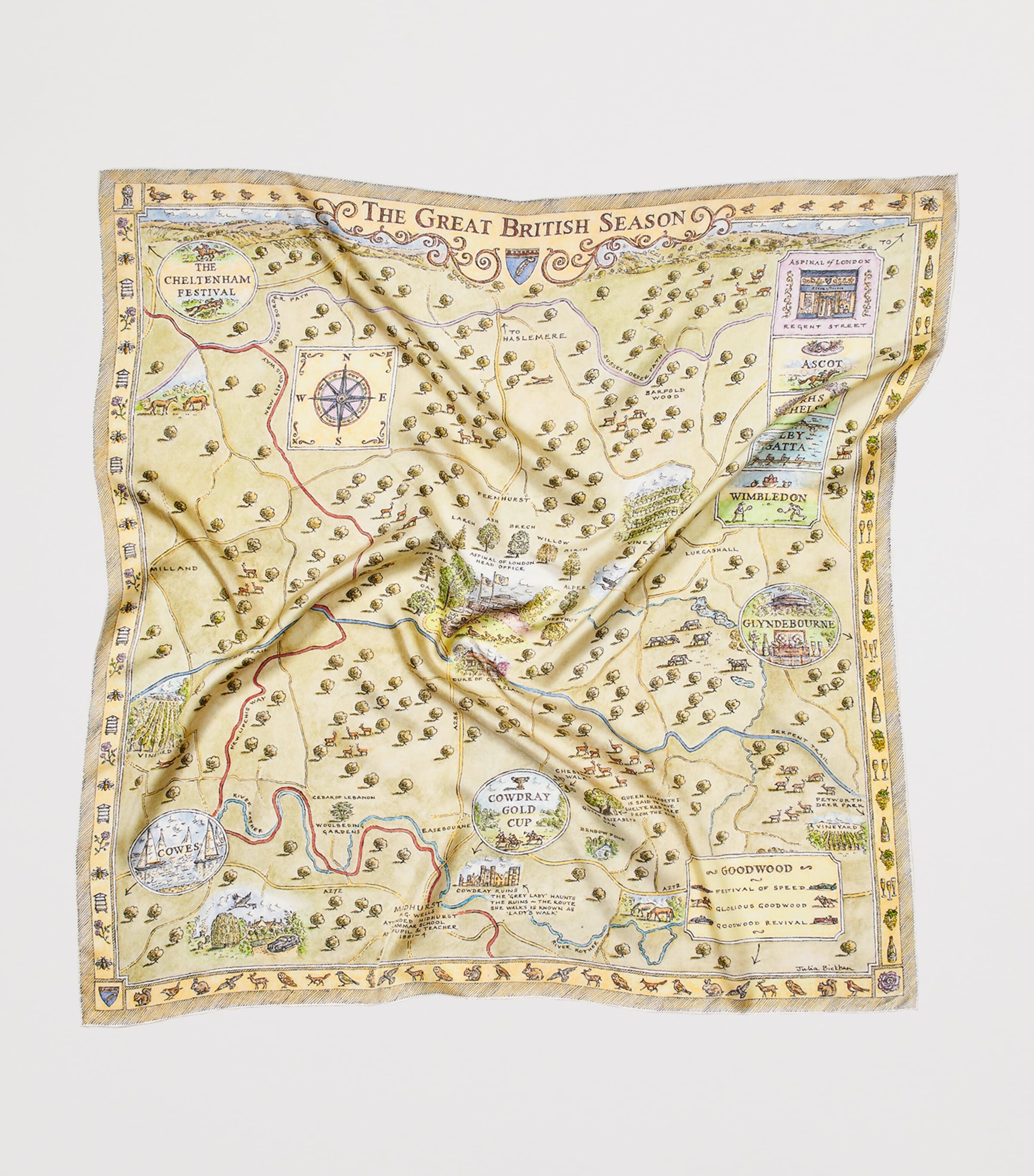 Silk Great British Season Scarf MULTI Image 3