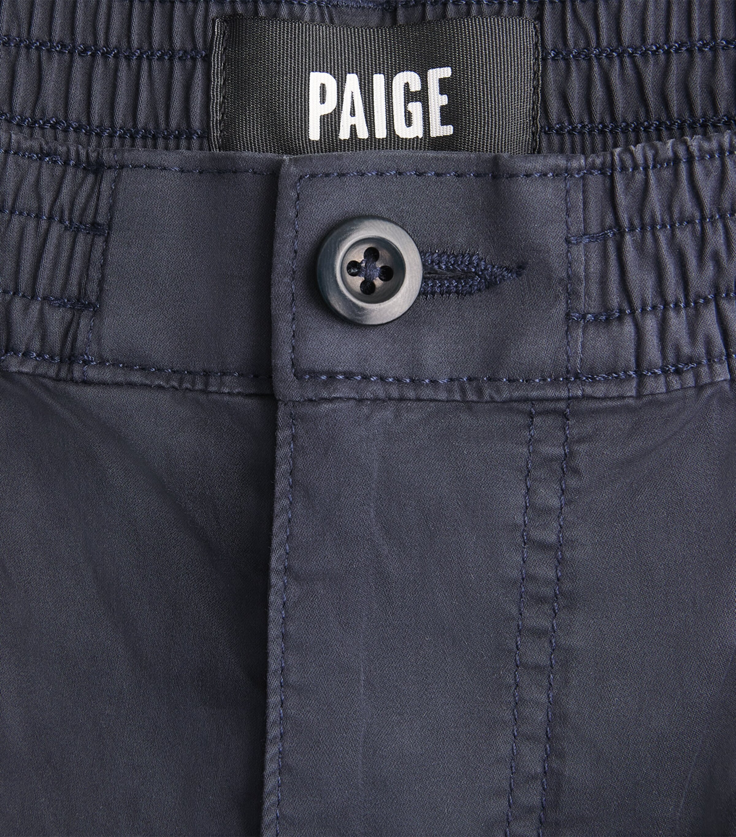 PAIGE Mens Stretch-Cotton Eberton Wide-Leg Chinos True Navy Image 6