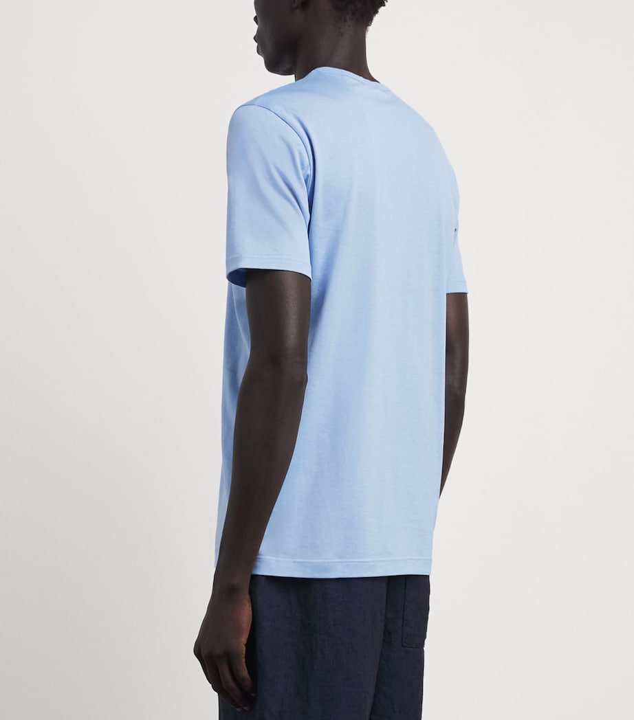 Sunspel Mens Supima Cotton Classic T-Shirt Buwv Sky Image 5