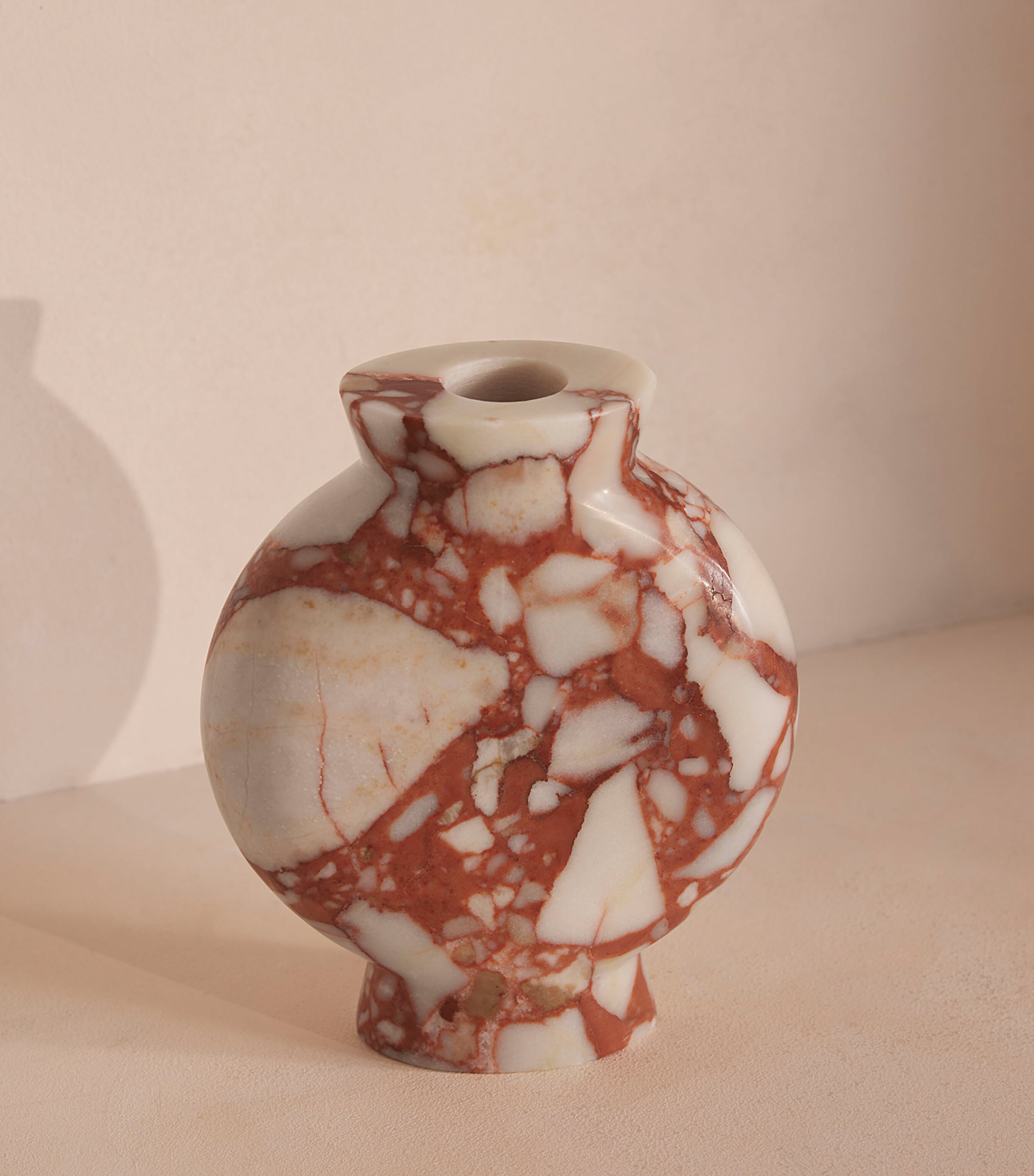 Marble Sesso Vase (18cm) RED Image 2