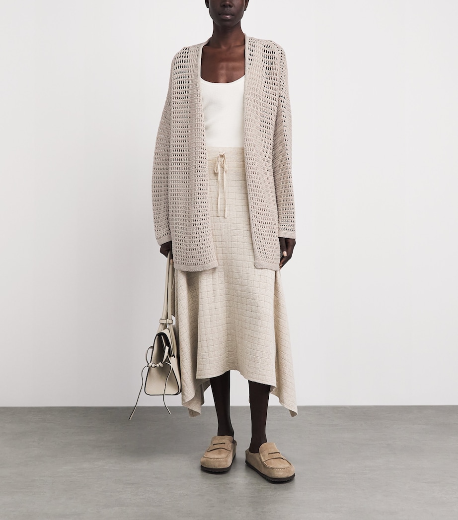 Lauren Manoogian Womens Net-Stitch Cardigan Flax Image 2