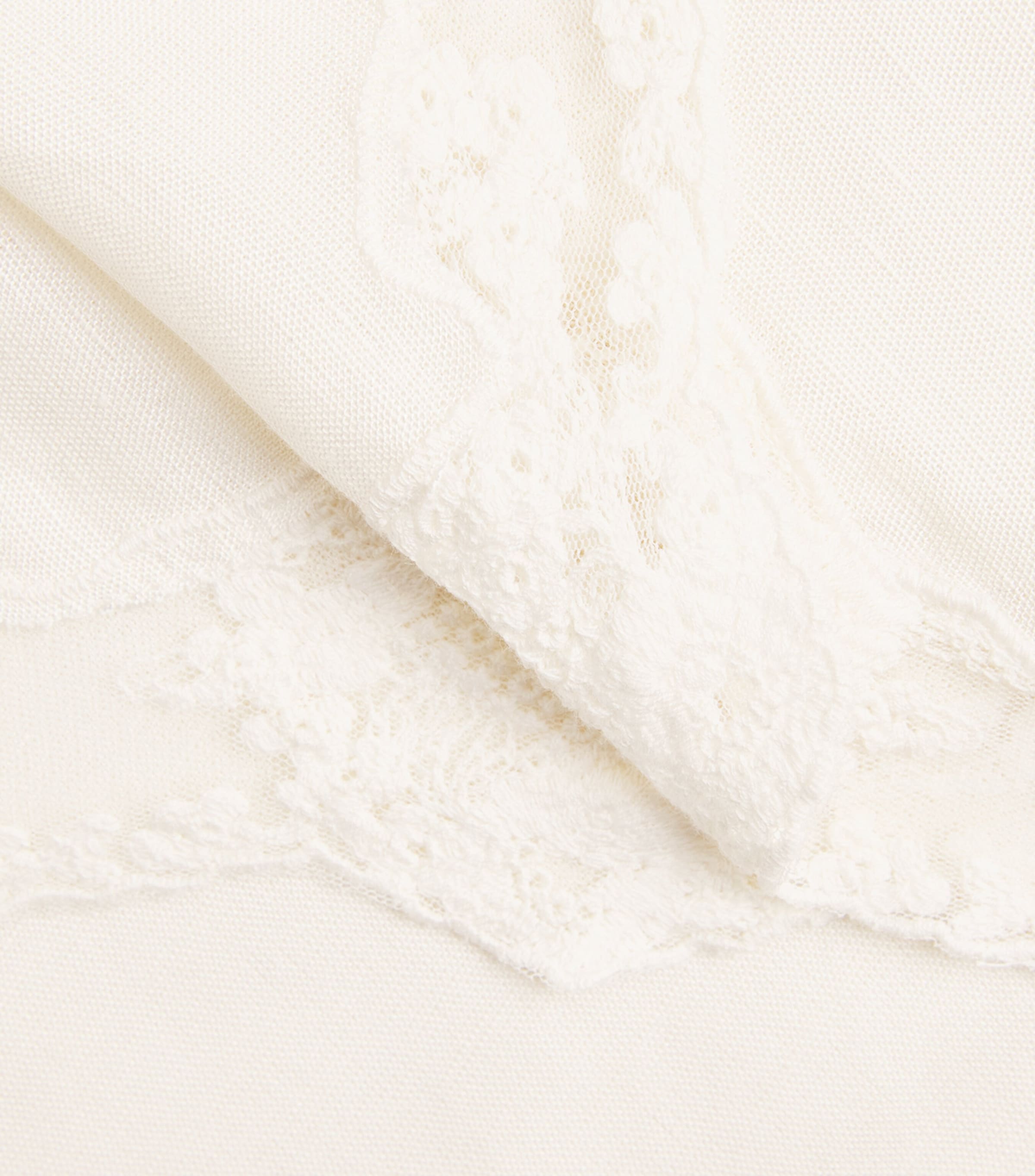 Linen-Blend Crystal Midi Skirt CREAM Image 5