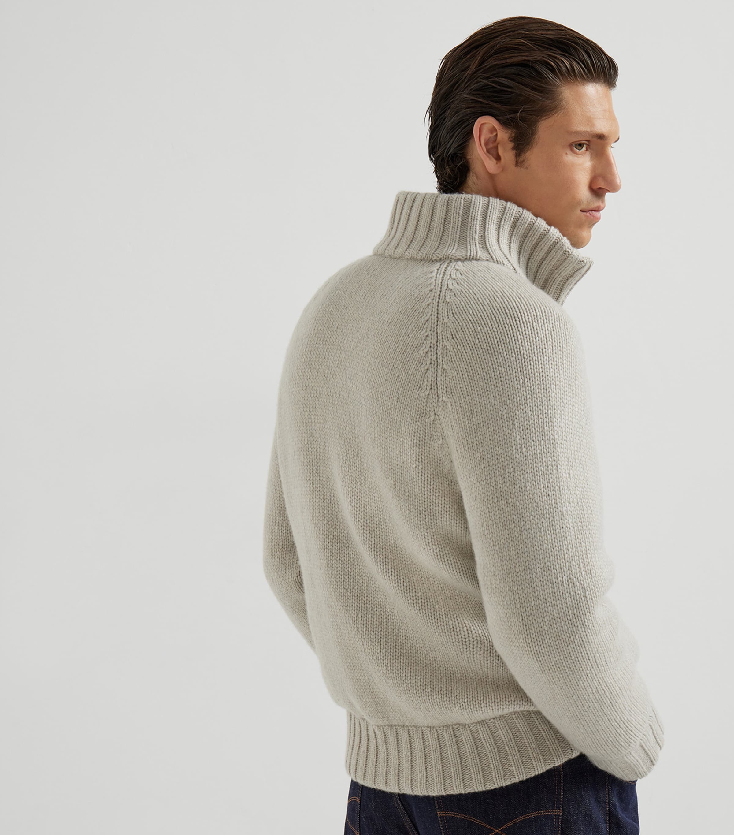 Brunello Cucinelli Beige Cashmere Down-Filled Jacket