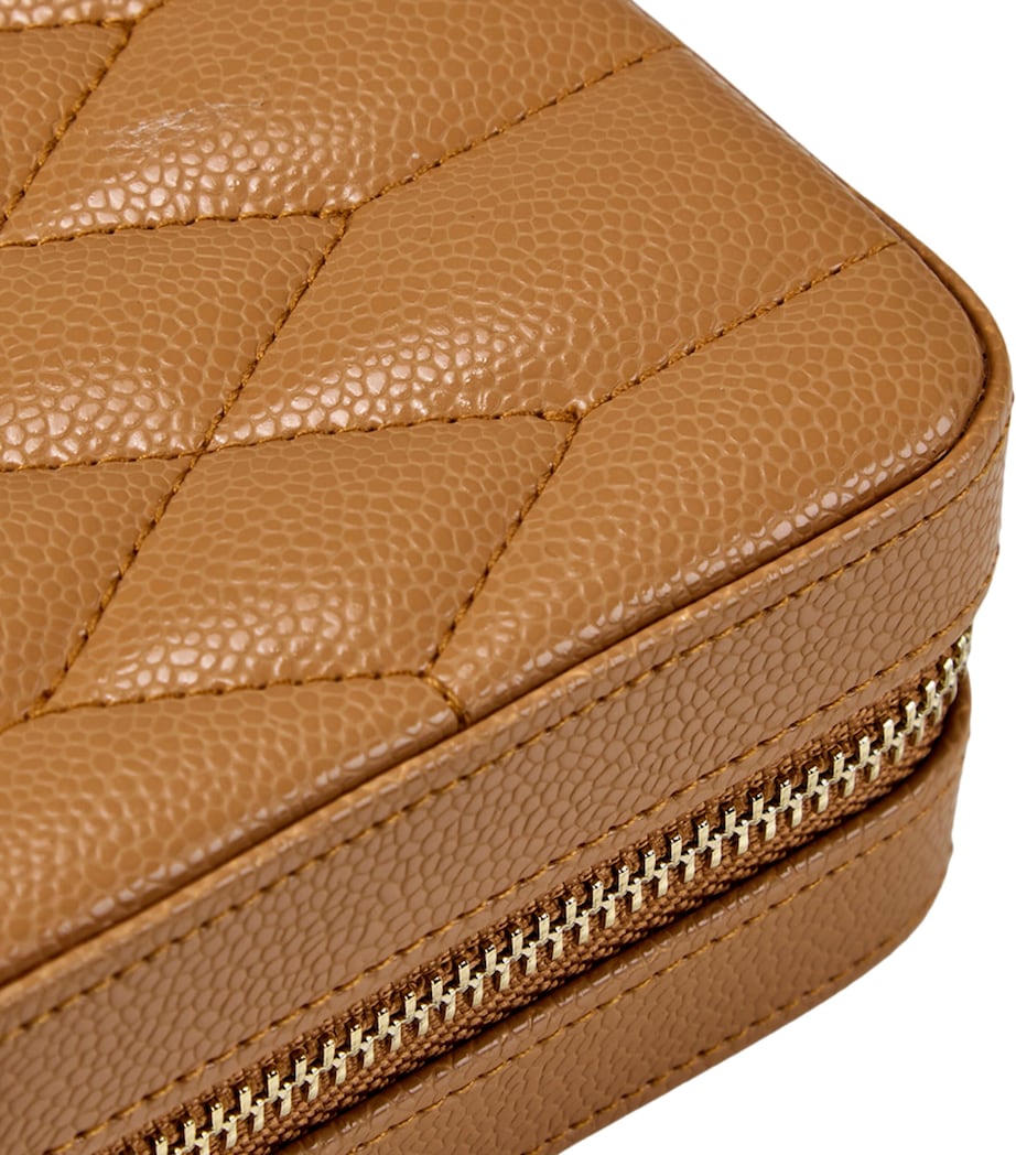 WOLF Lauren Travel Jewellery Case Caramel Image 6