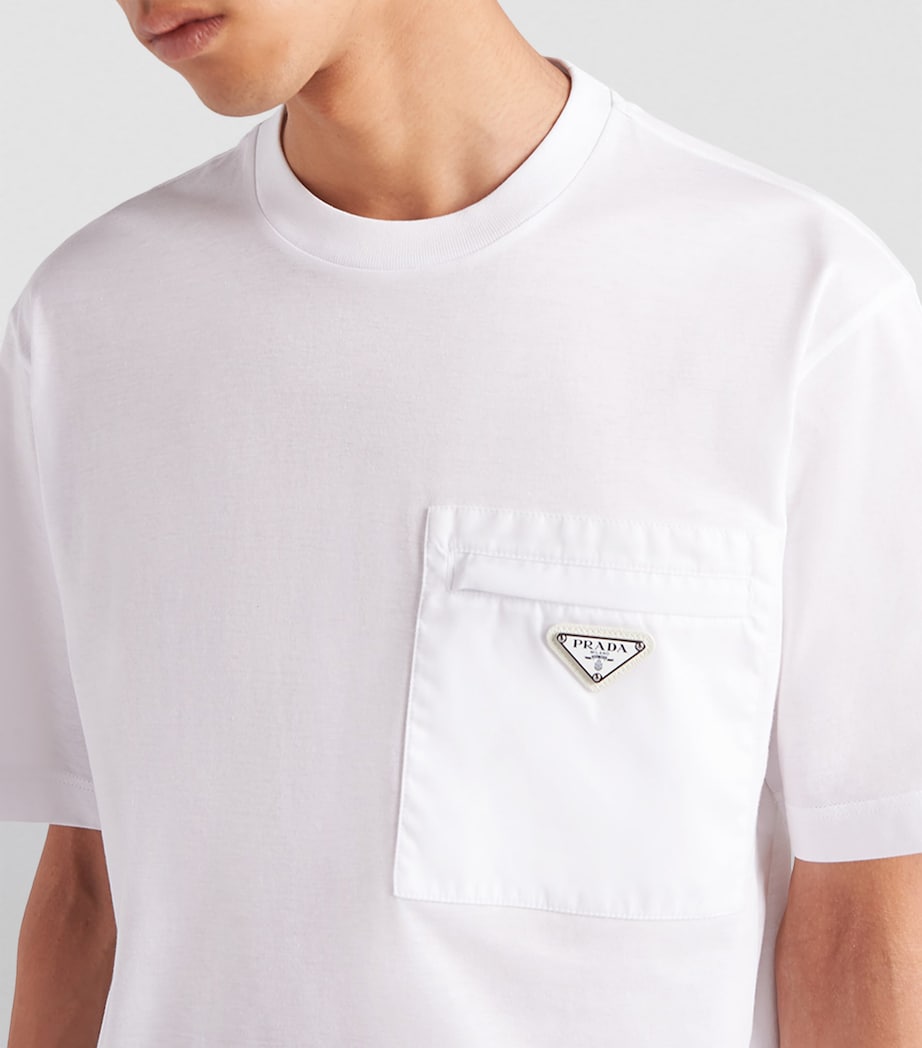 Cotton and Re-Nylon Pocket T-Shirt F0009 Image 5