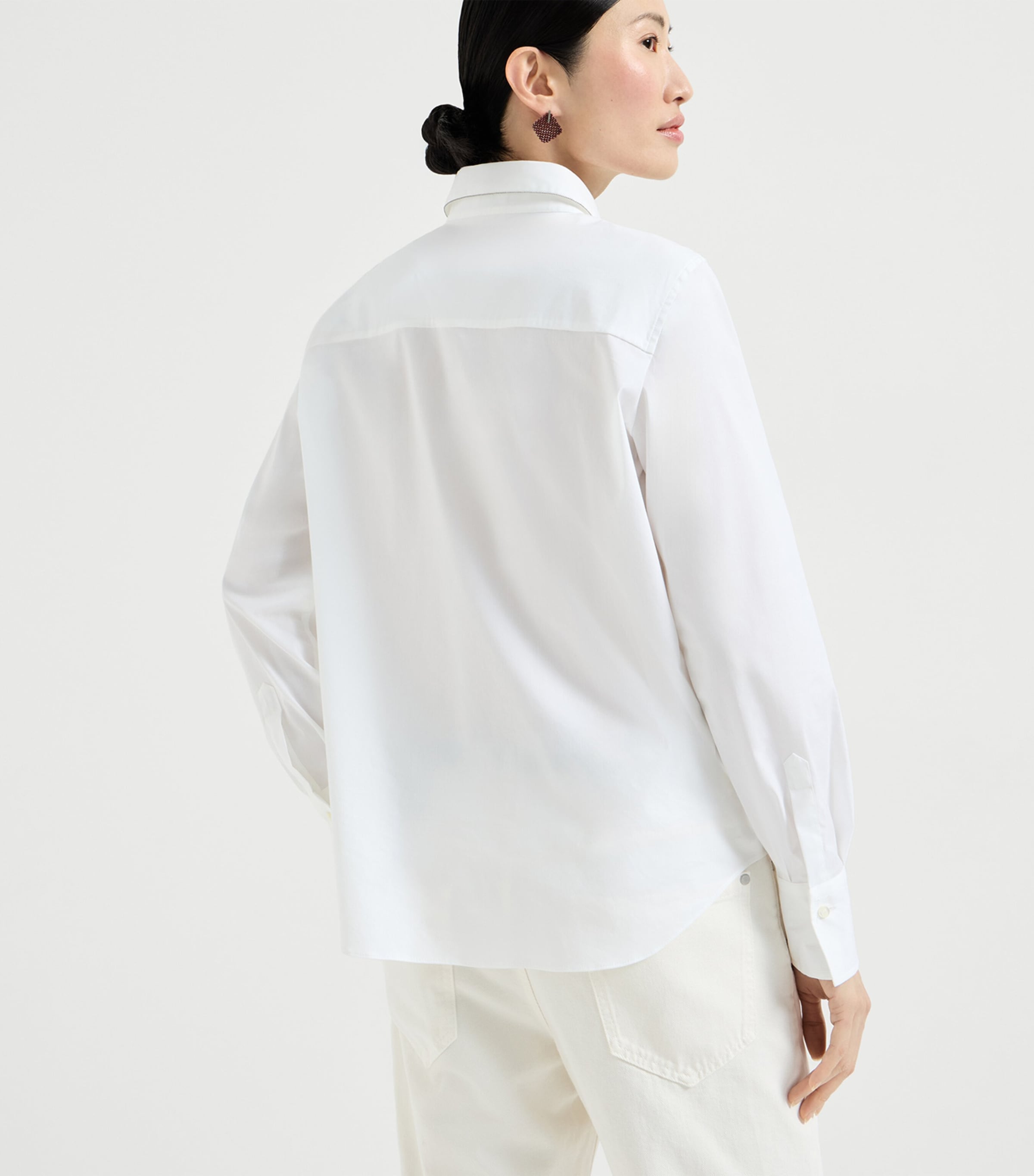 Brunello Cucinelli Womens Cotton Poplin Monili Shirt Image 5