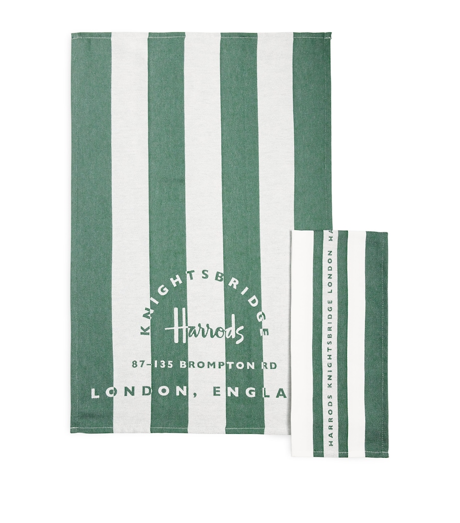 Harrods Set of 2 Stripe Tea Towels Image 1