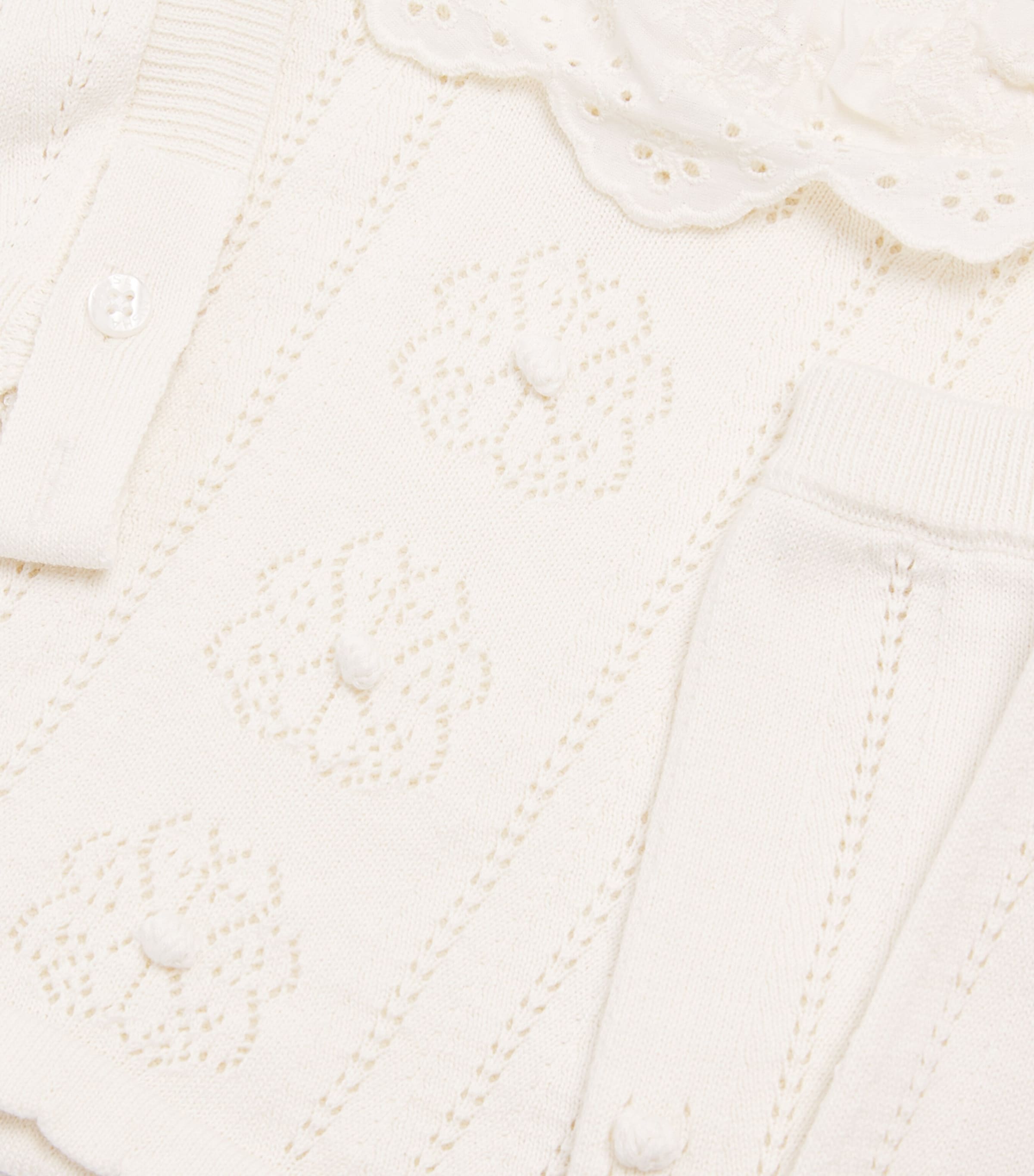 Louise Misha Cotton-Silk Sweater and Leggings Set (6-24 Months) Cream Image 4