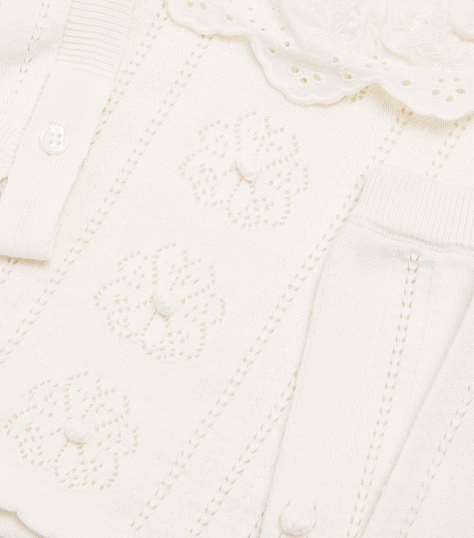 Louise Misha Cotton-Silk Sweater and Leggings Set (6-24 Months) Cream Image 4