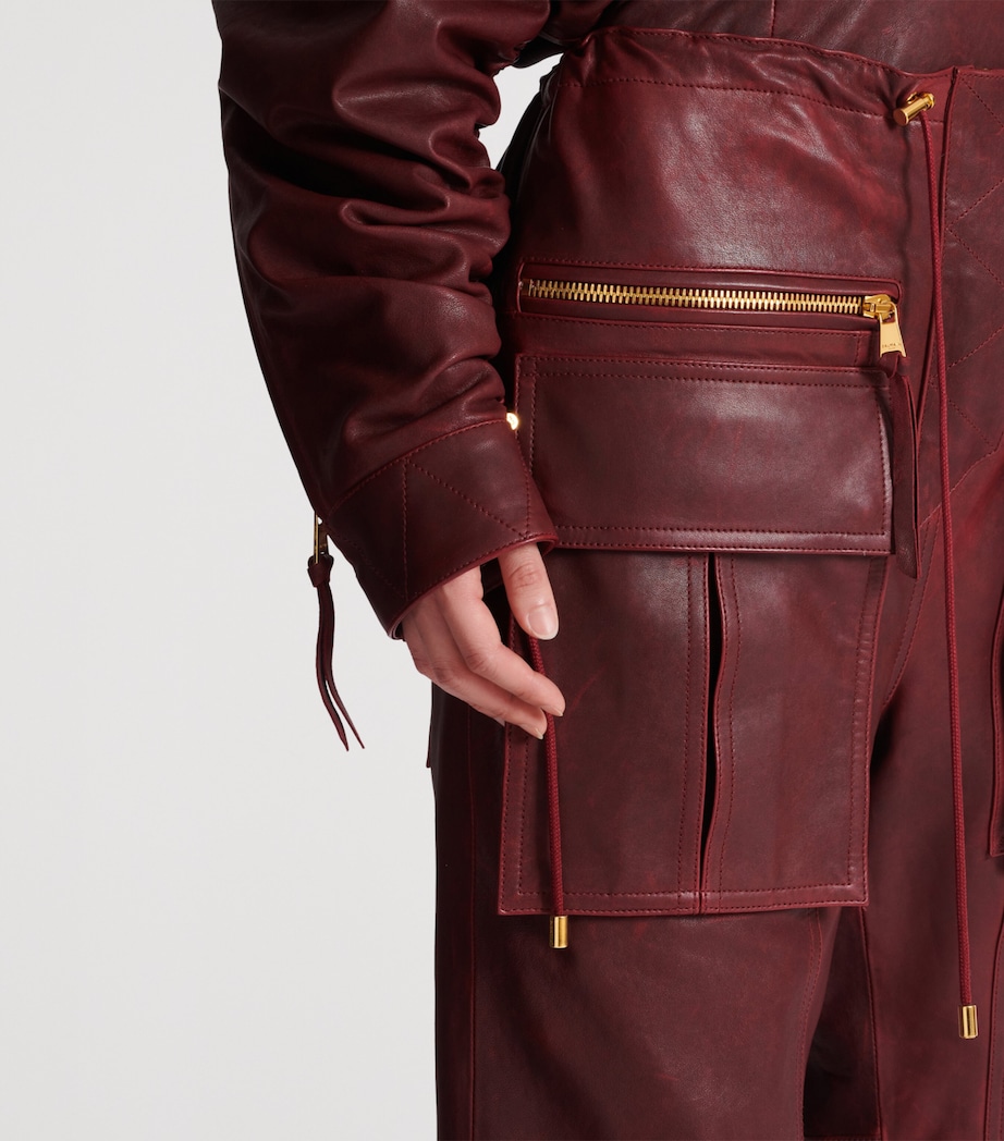 Lambskin Cargo Trousers 3AR AUBERGINE Image 7