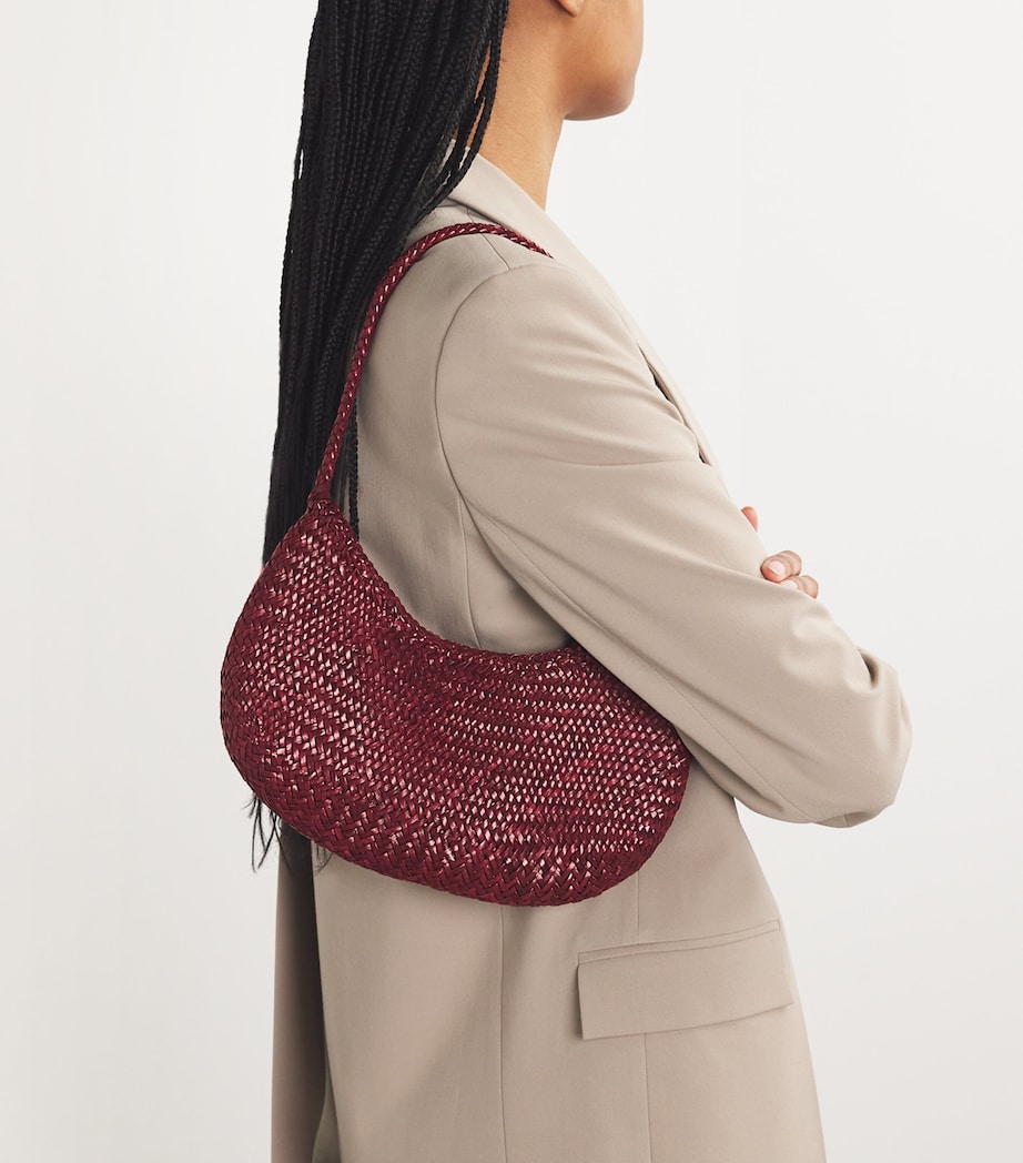 Leather Nova Luna Shoulder Bag BORDO Image 2