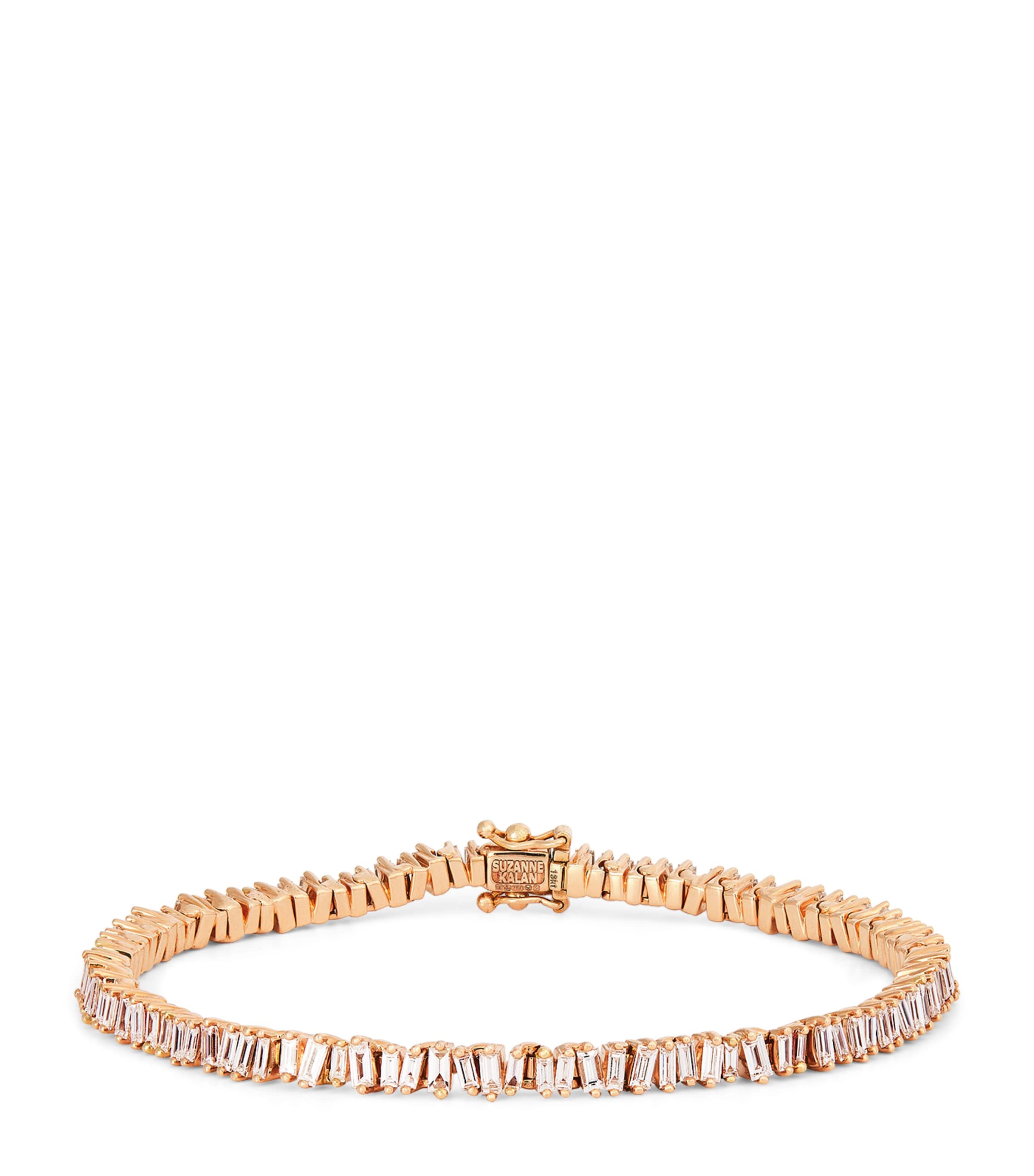 Suzanne Kalan Mini Rose Gold And Diamond Tennis Bracelet In Rose Gold