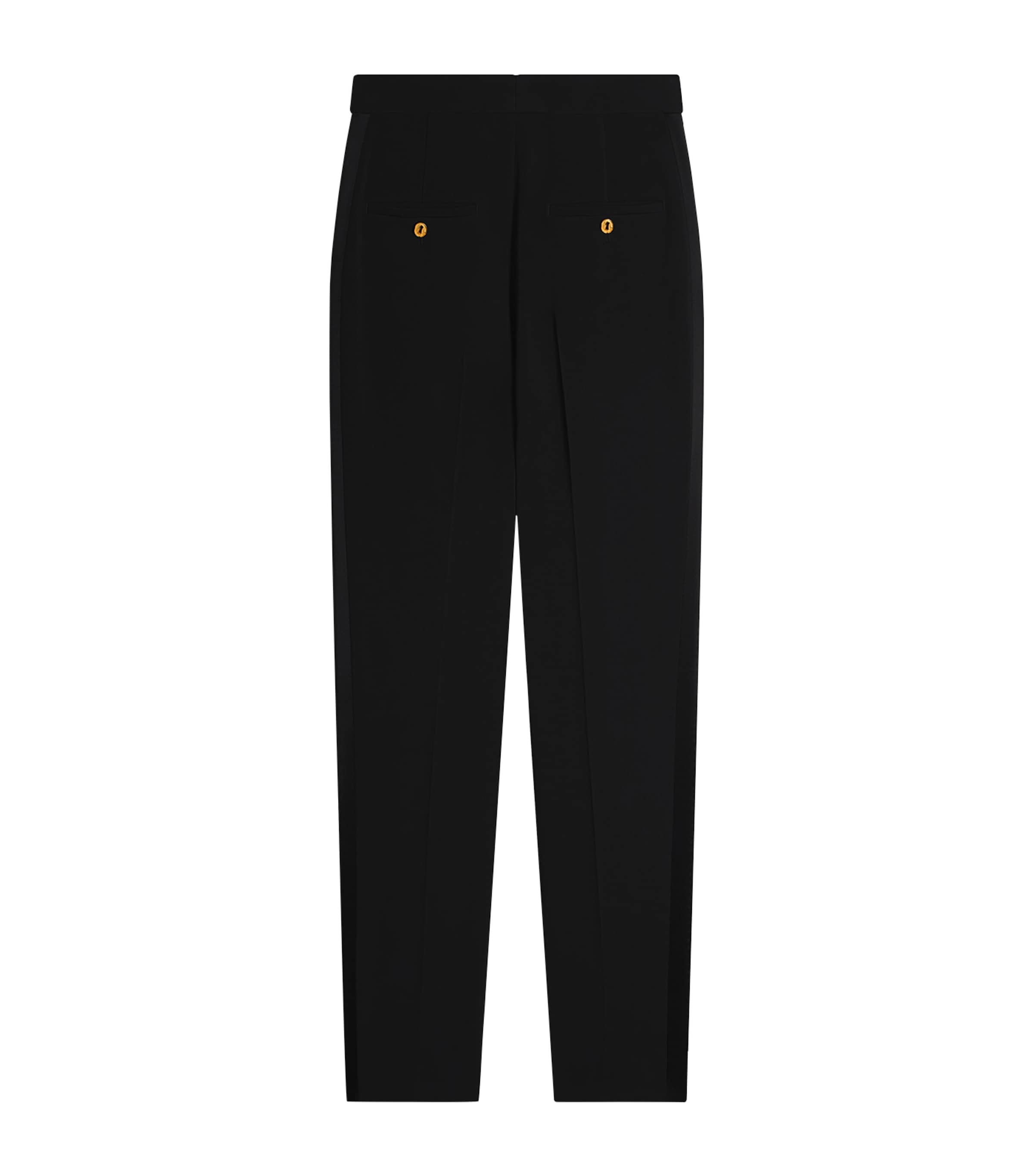 Schiaparelli Womens Wool-Silk Straight Trousers Black Image 4