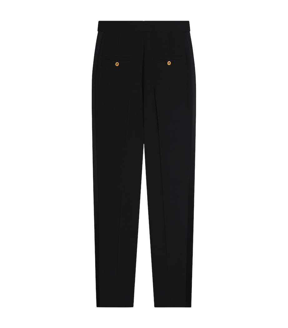 Schiaparelli Womens Wool-Silk Straight Trousers Black Image 4