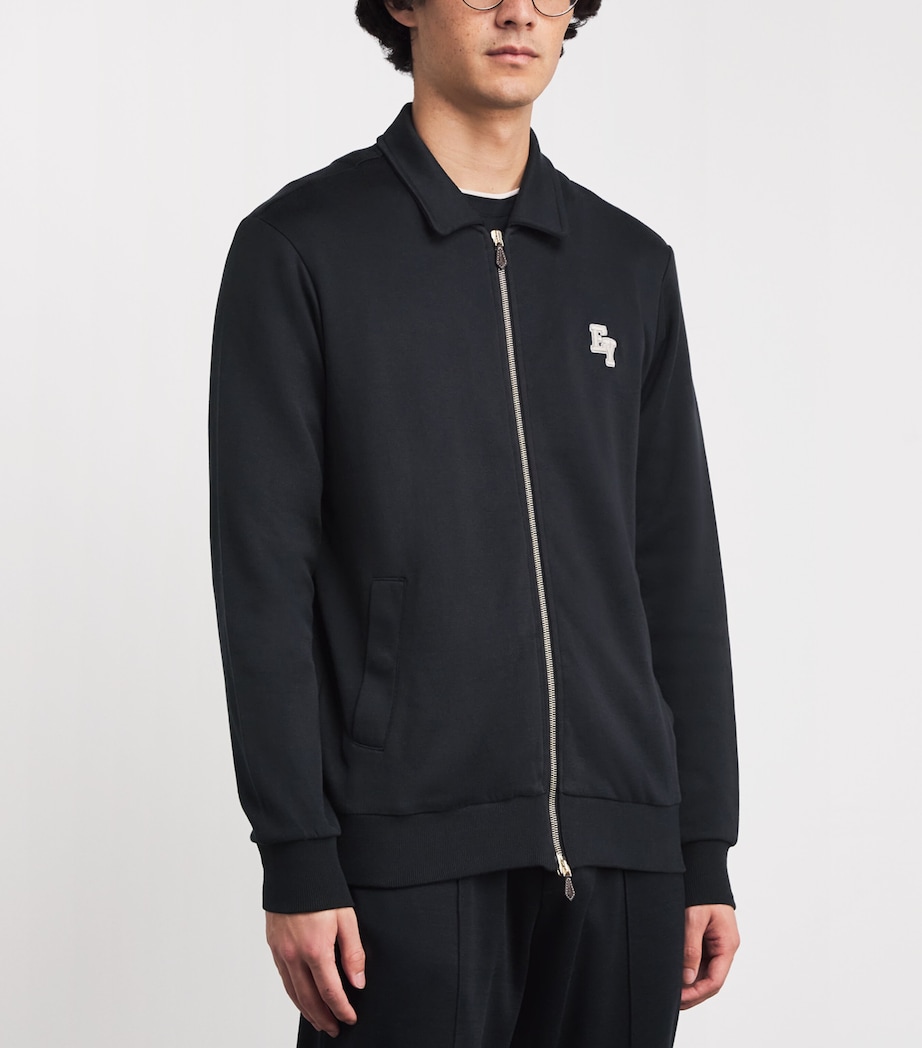 Cotton-Blend Logo Track Jacket NERO Image 3