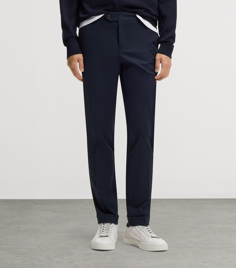 BOSS Mens Stretch-Cotton Slim Fit Trousers Image 2