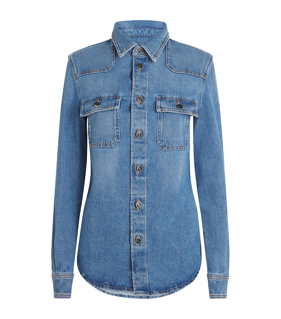 Denim Long-Sleeve Shirt MEDIUM BLUE Image 1