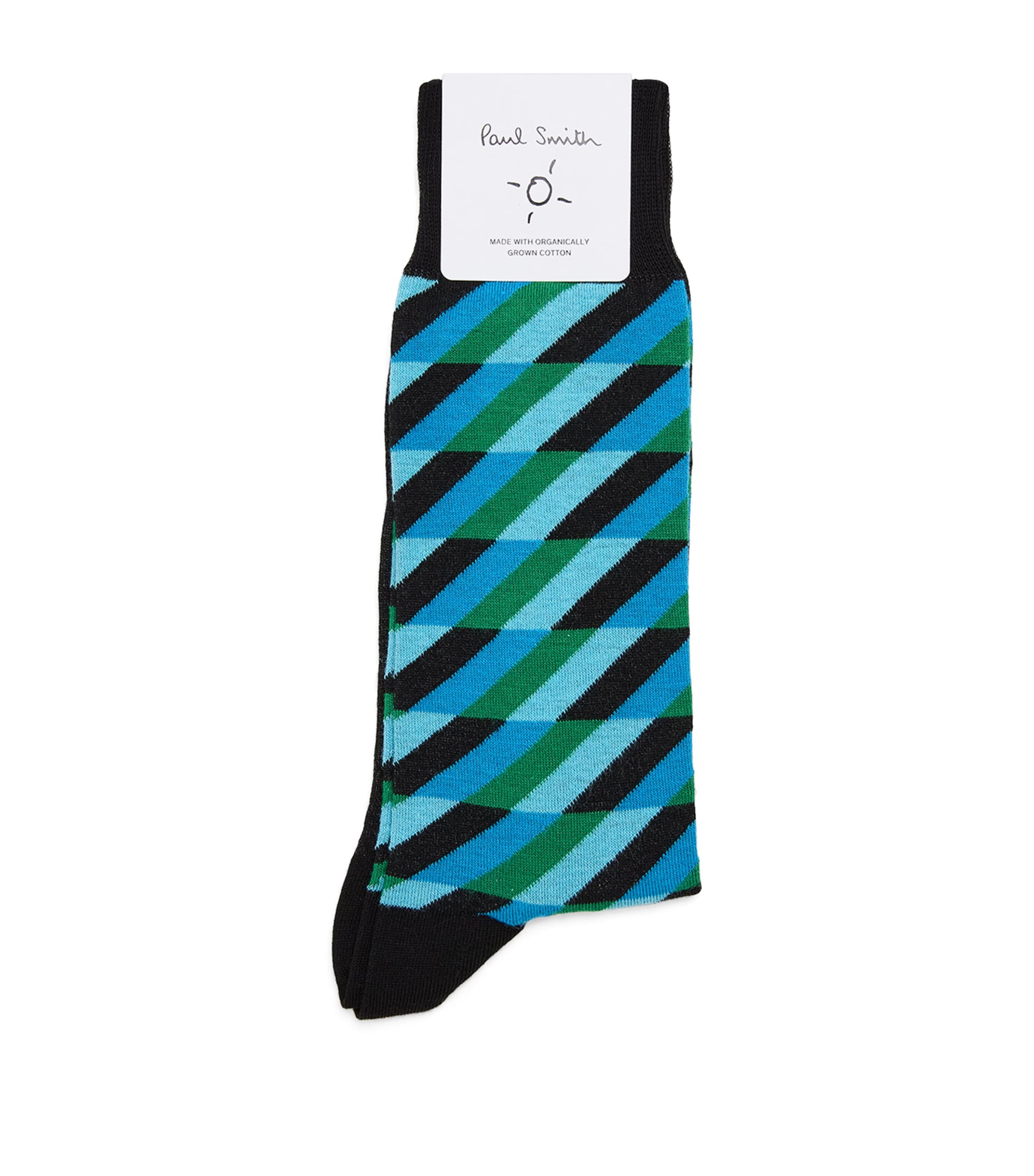 Paul Smith Zigzag Kent Socks In Black